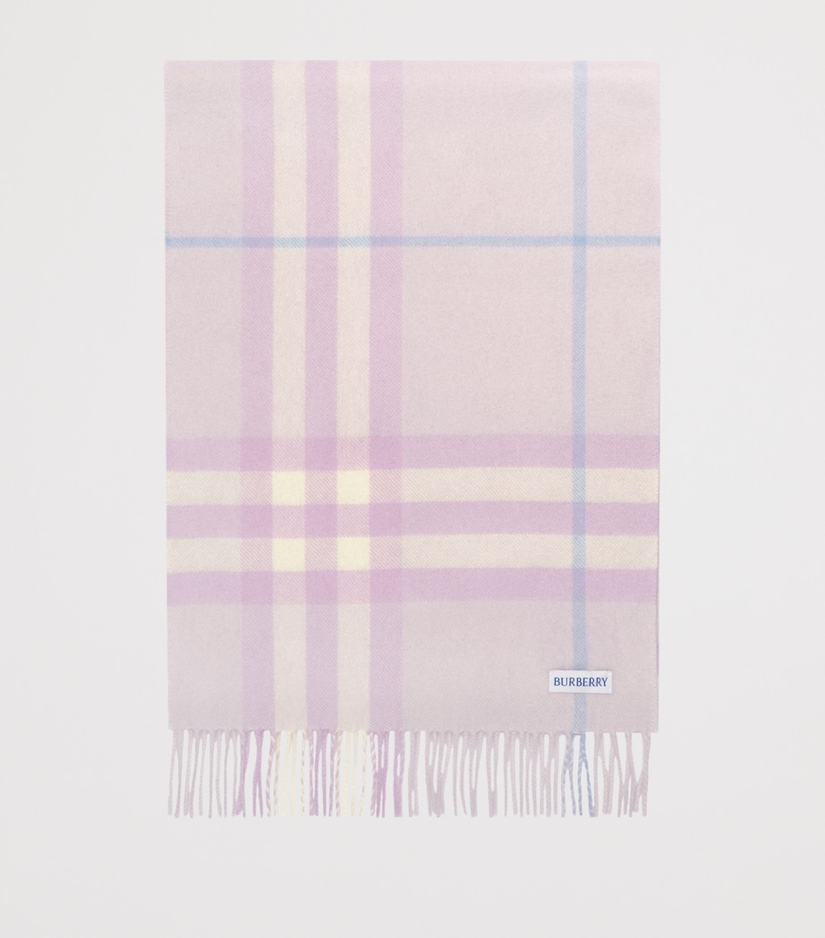 Burberry Cashmere Check Scarf Powder Purple Image 4