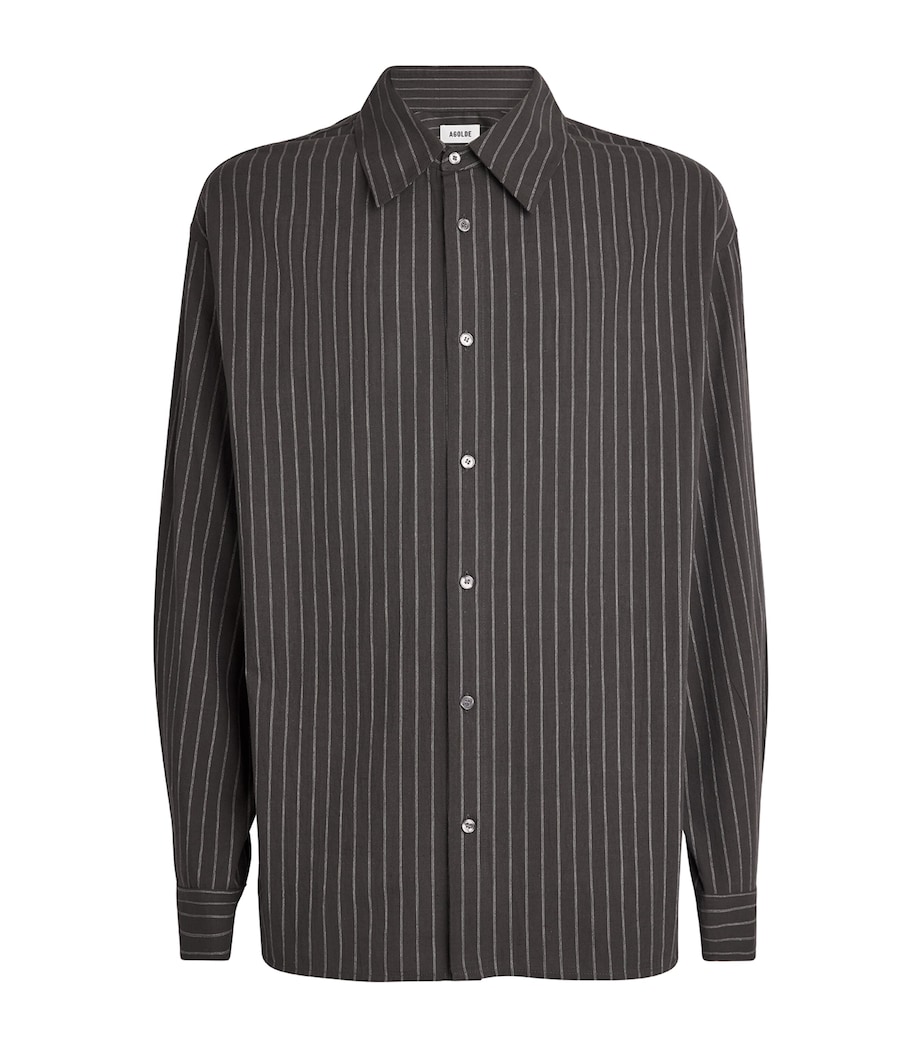 Stripe Oversized Shirt A4039-1850-BKTR Image 1