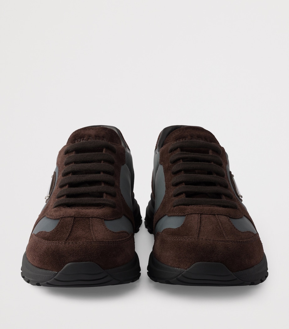 Re-Nylon and Suede Prax 2.0 Low-Top Sneakers F05BL Image 6