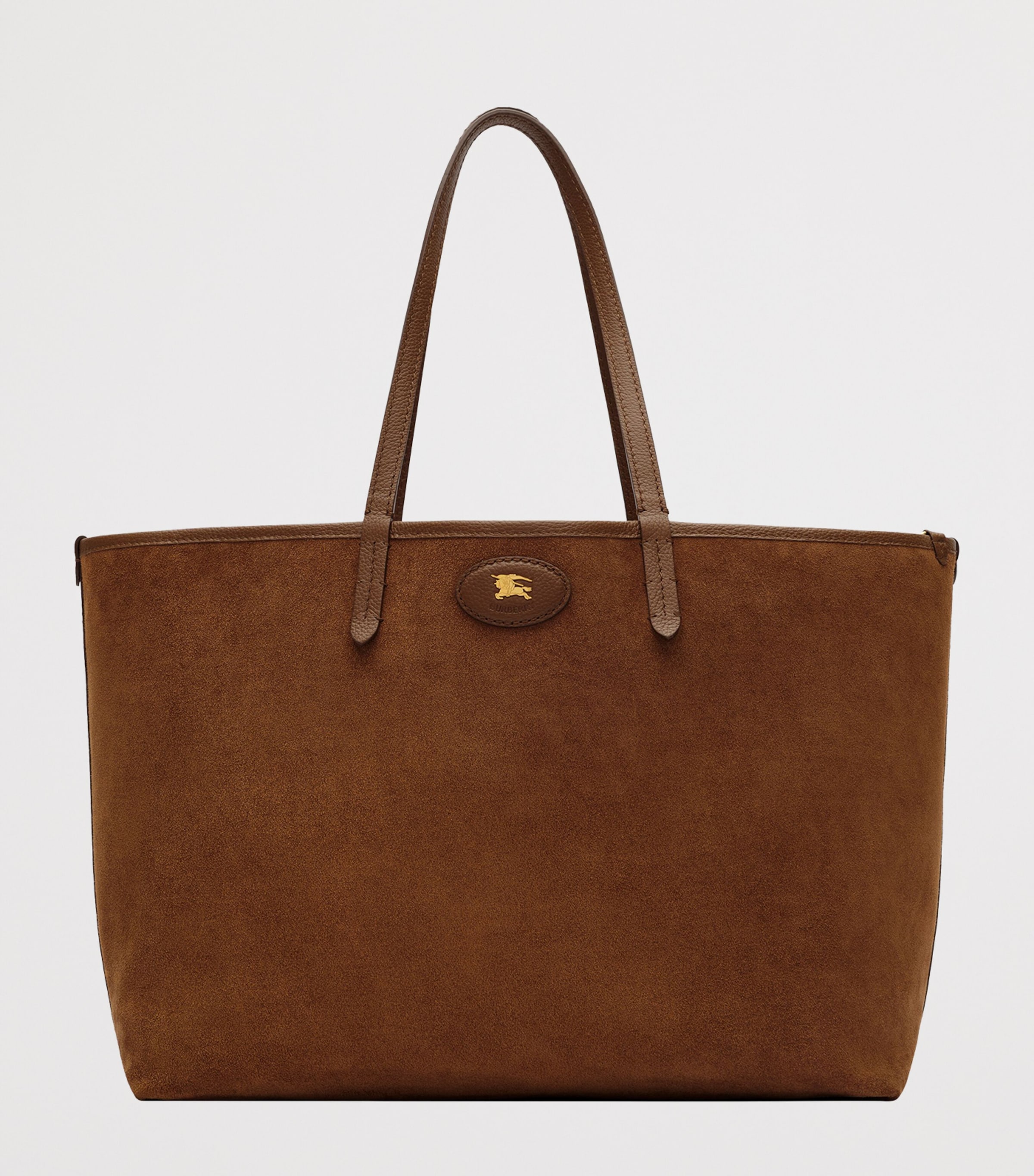 Burberry Medium Suede-Check Reversible Bloomsbury Tote​ Bag Hazel/sand Check Image 4