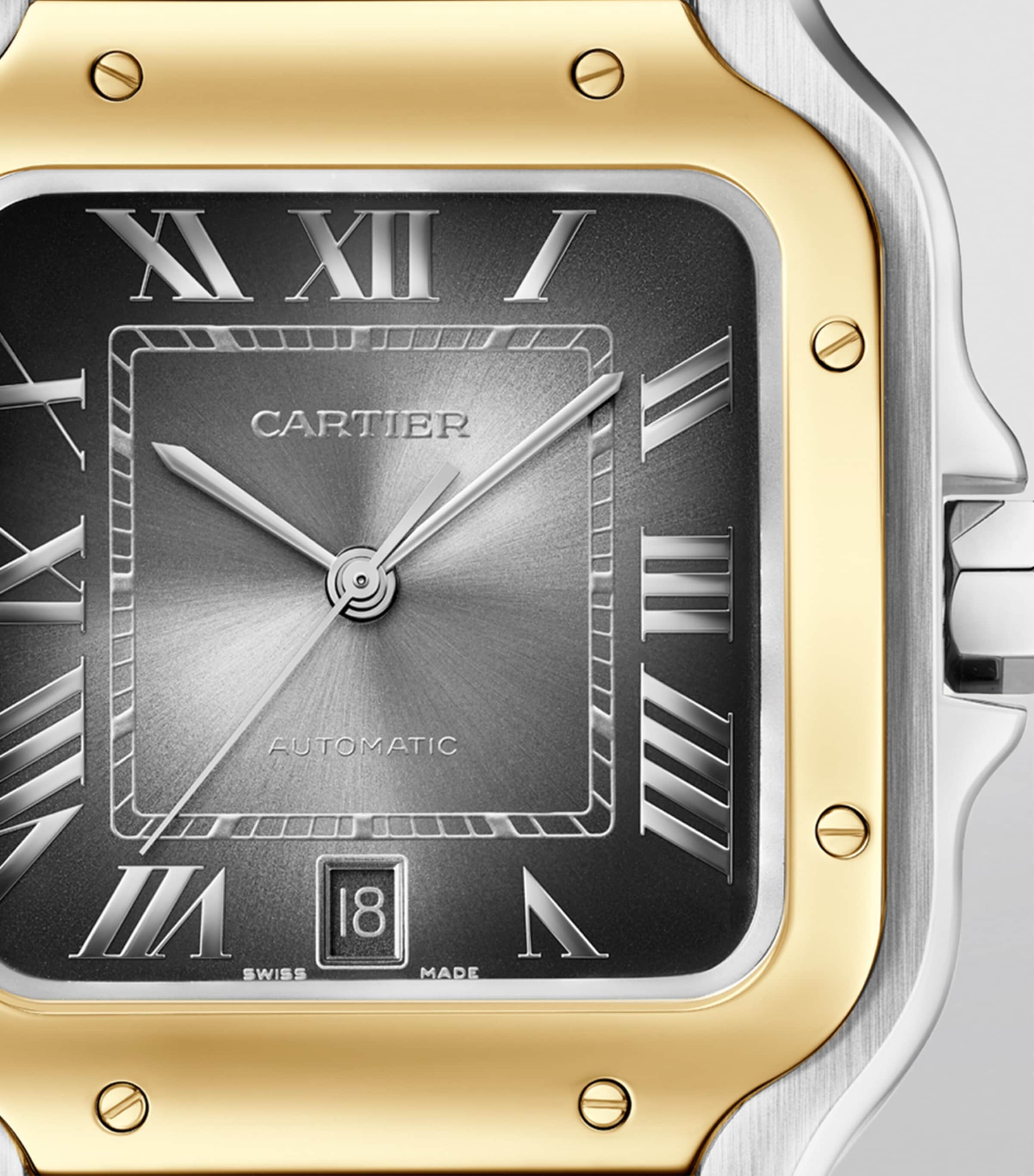 Yellow Gold and Stainless Steel Santos de Cartier Watch 39.8mm YELLOW GOLD Image 9