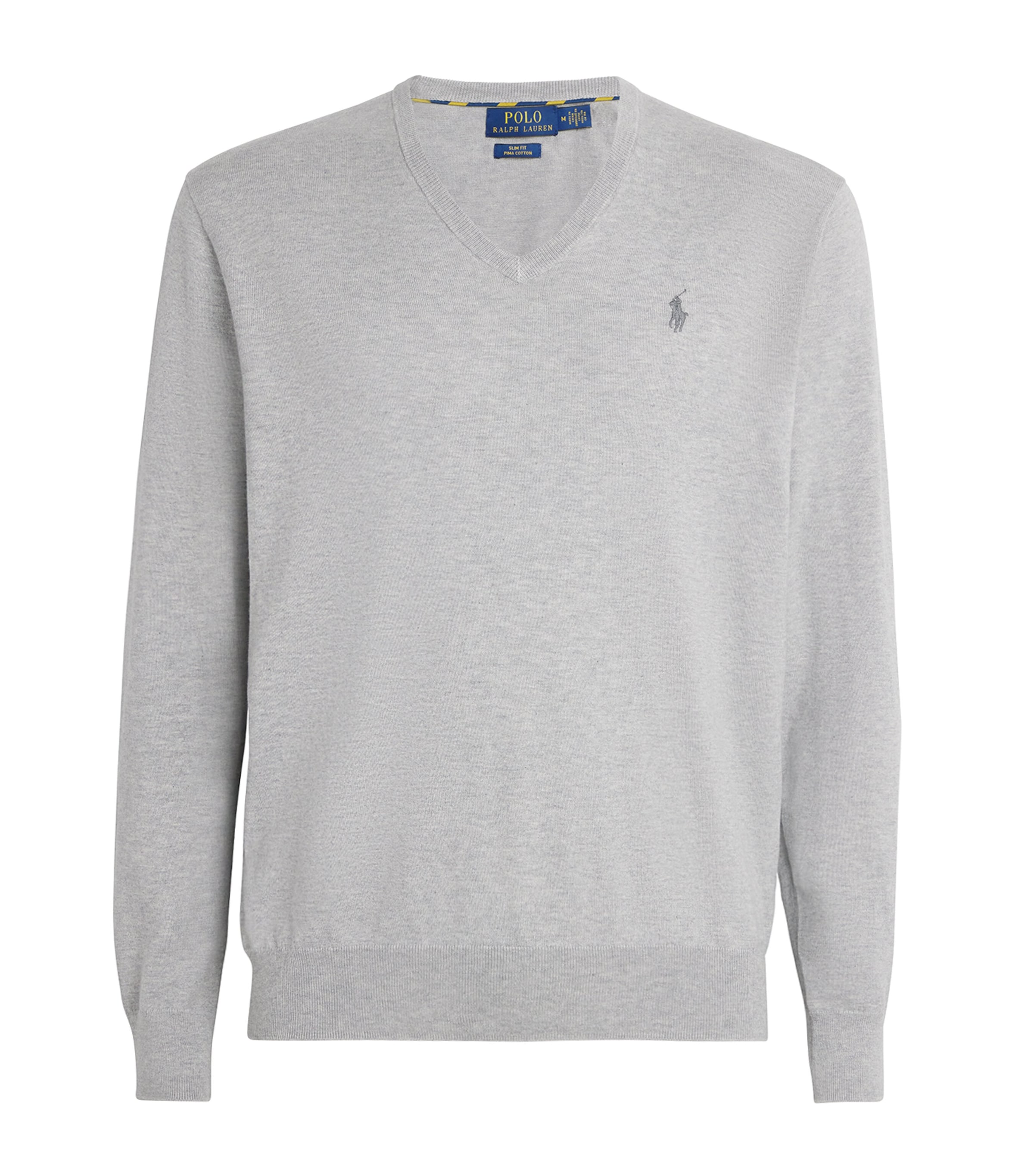 POLO RALPH LAUREN　PIMACOTTONセーター Polo Ralph Lauren Grey Pima Cotton Sweater | Harrods US