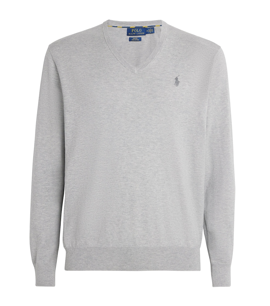 Polo Ralph Lauren Mens Pima Cotton Sweater Andover Heath Image 1