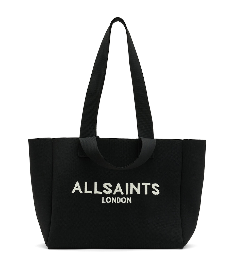 AllSaints Medium Izzy Logo Tote Bag Black Image 1