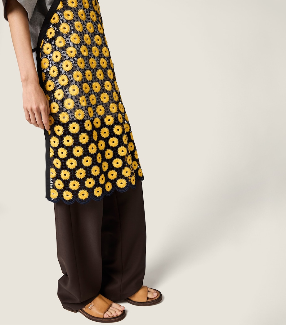 Miu Miu Womens Cotton-Blend Macramé Apron Image 6