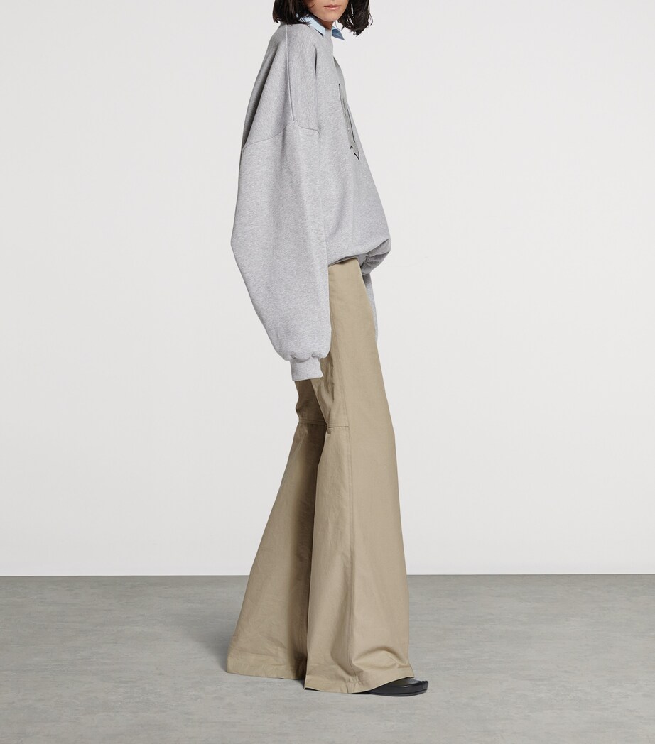 Cotton Flared Trousers 2801 Image 6