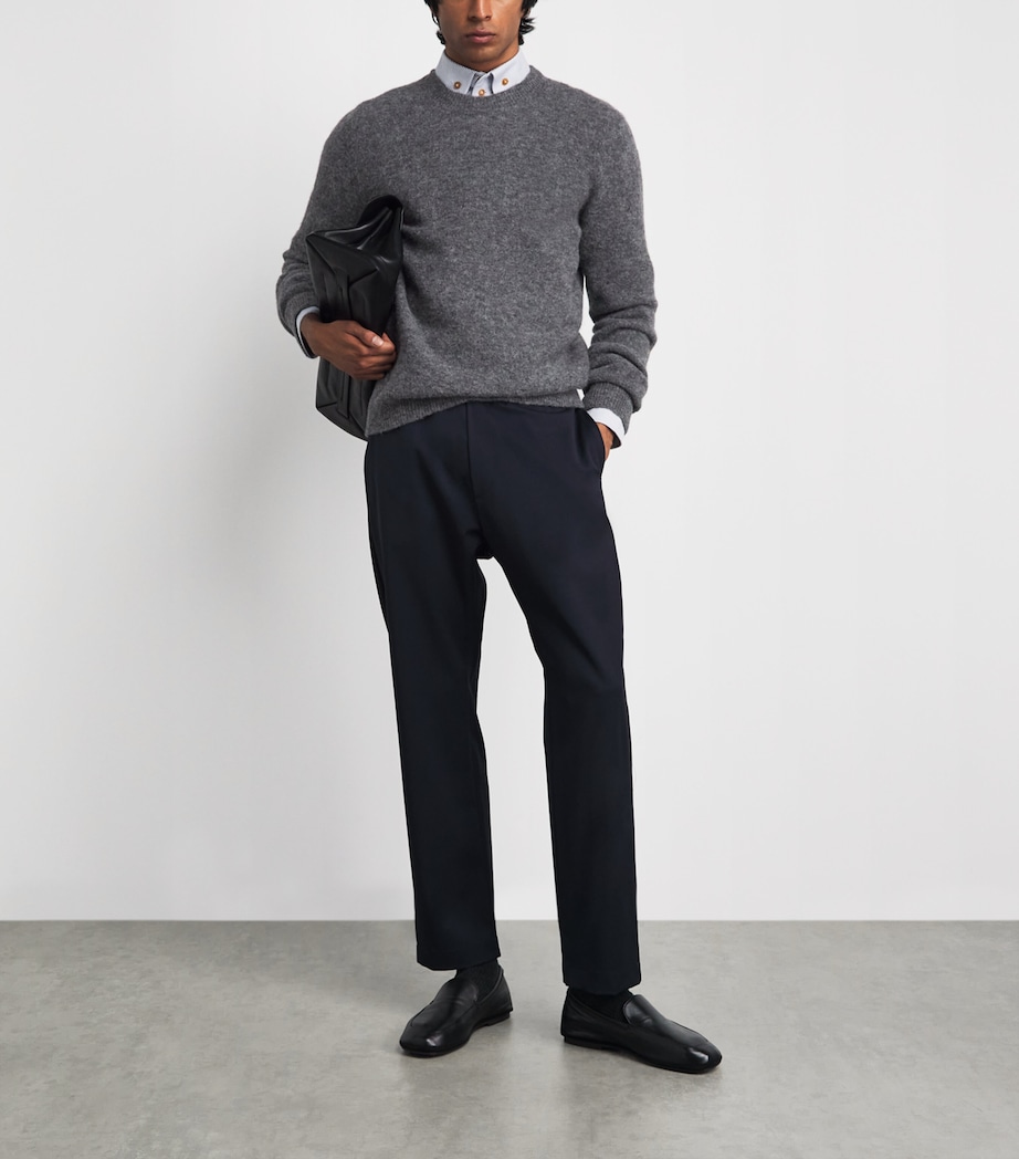 Barena Mens Alpaca-Blend Crew-Neck Sweater Grey Image 2