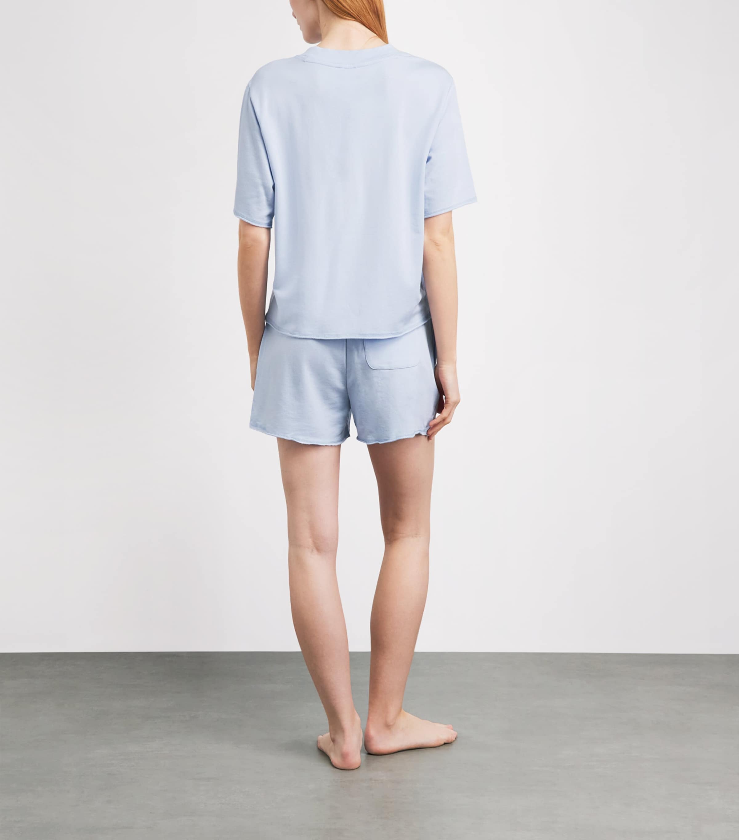 Polo Ralph Lauren Womens Terry Short Pyjama Set Xenon Blue Image 4