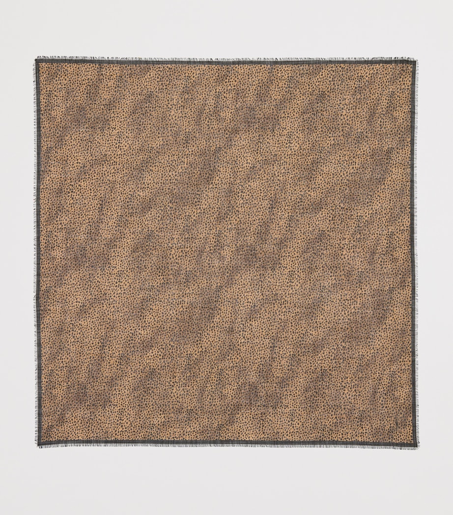 Wool Leopard-Print Scarf 9760 Image 2