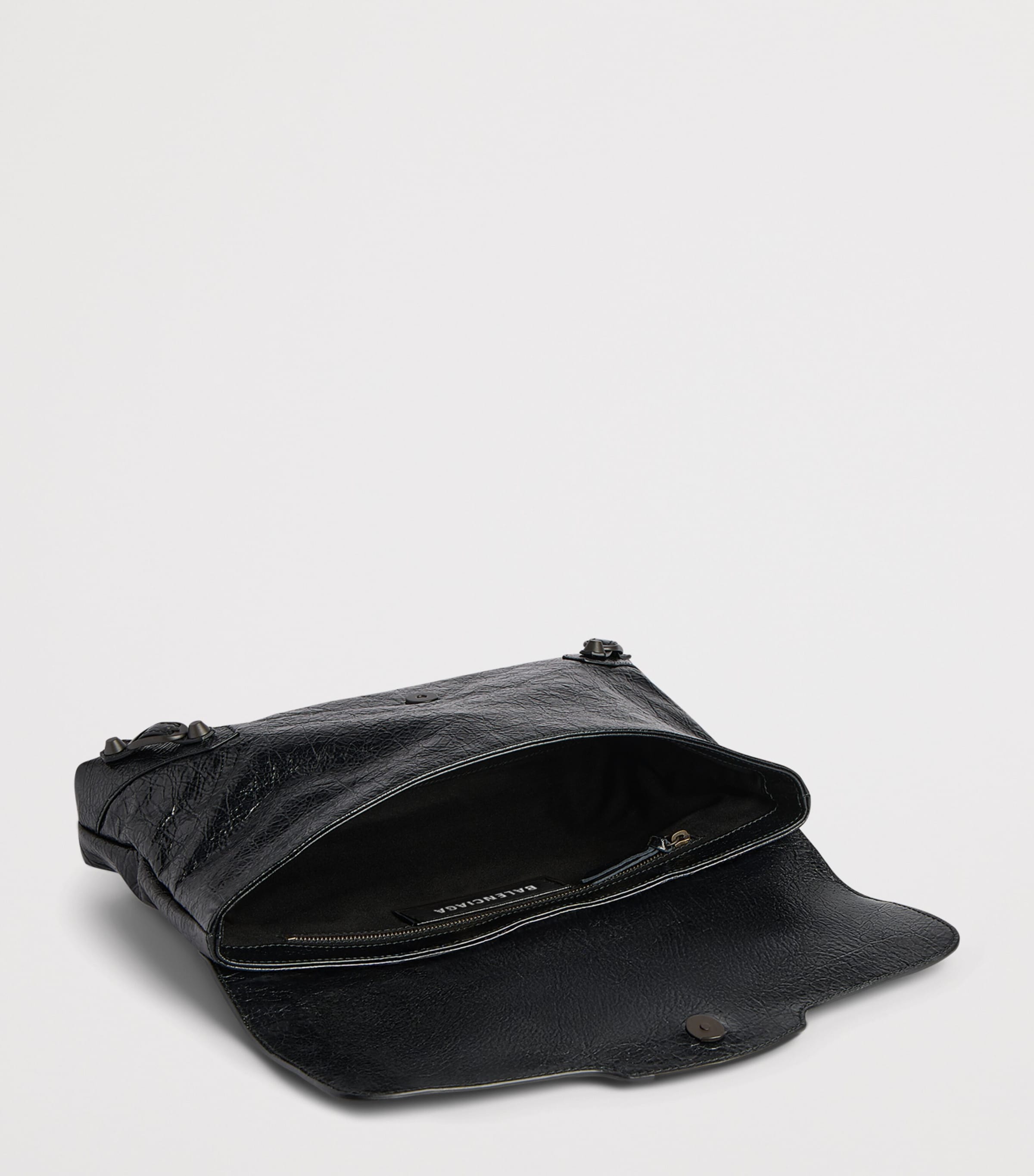 Balenciaga Black Lambskin Le City Clutch Bag | Harrods US