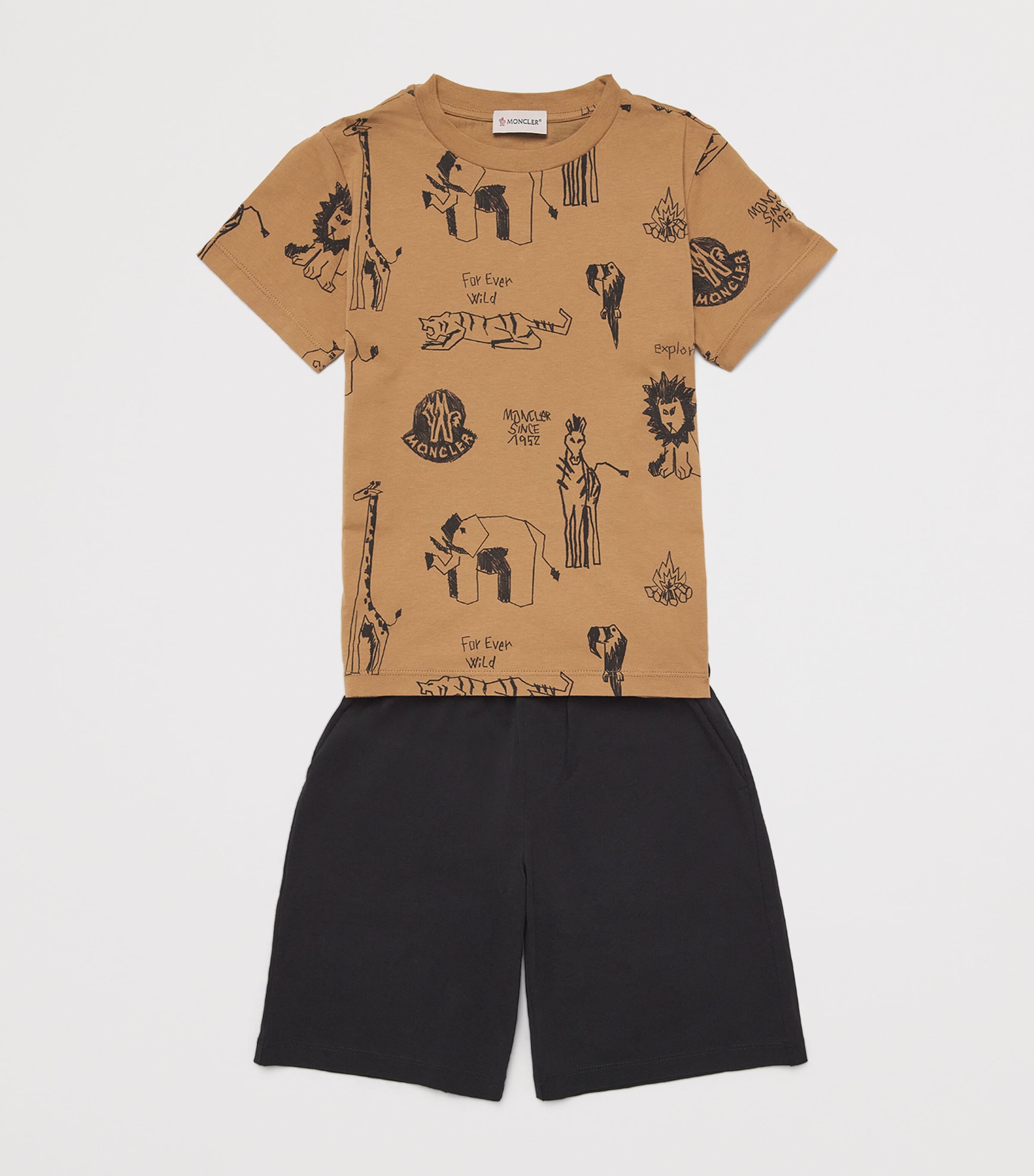 Moncler Enfant Cotton T-Shirt and Shorts Set (8-10 Years) Image 3