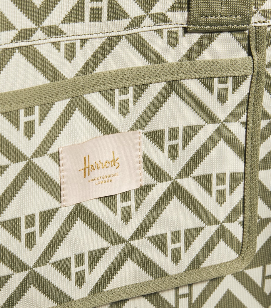 Harrods Medium Geometric Tote Bag Olive Image 6