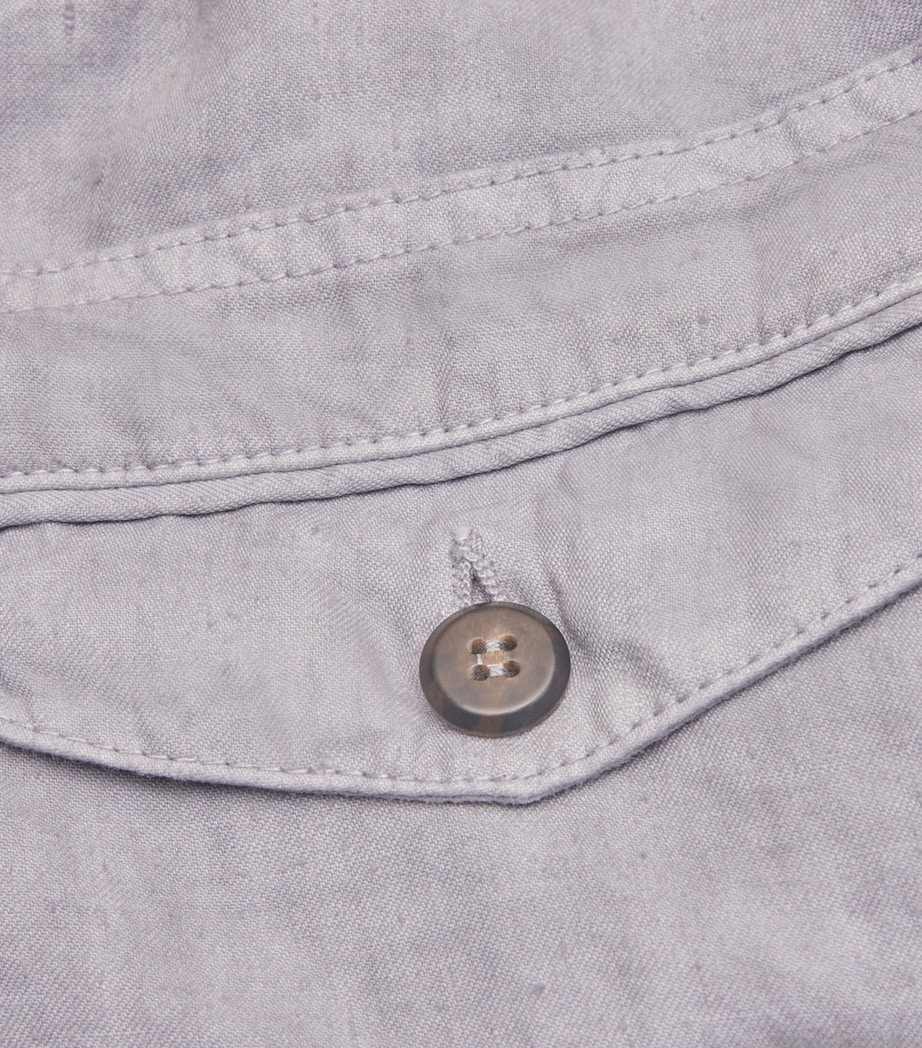 Linen Drawstring-Detail Trousers ZUCCHERO Image 5