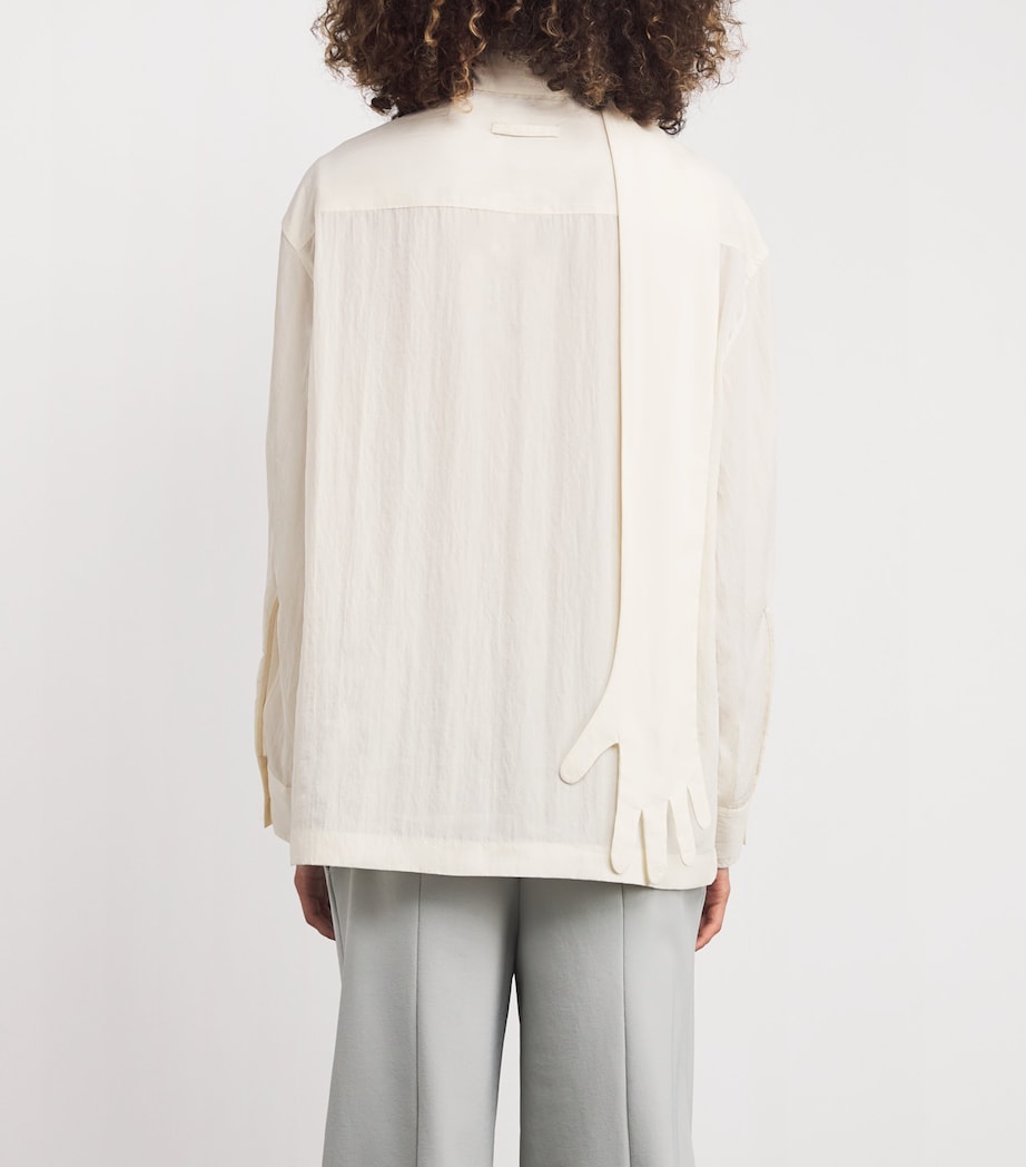 Glove Scarf Blouse 03-ECRU Image 4