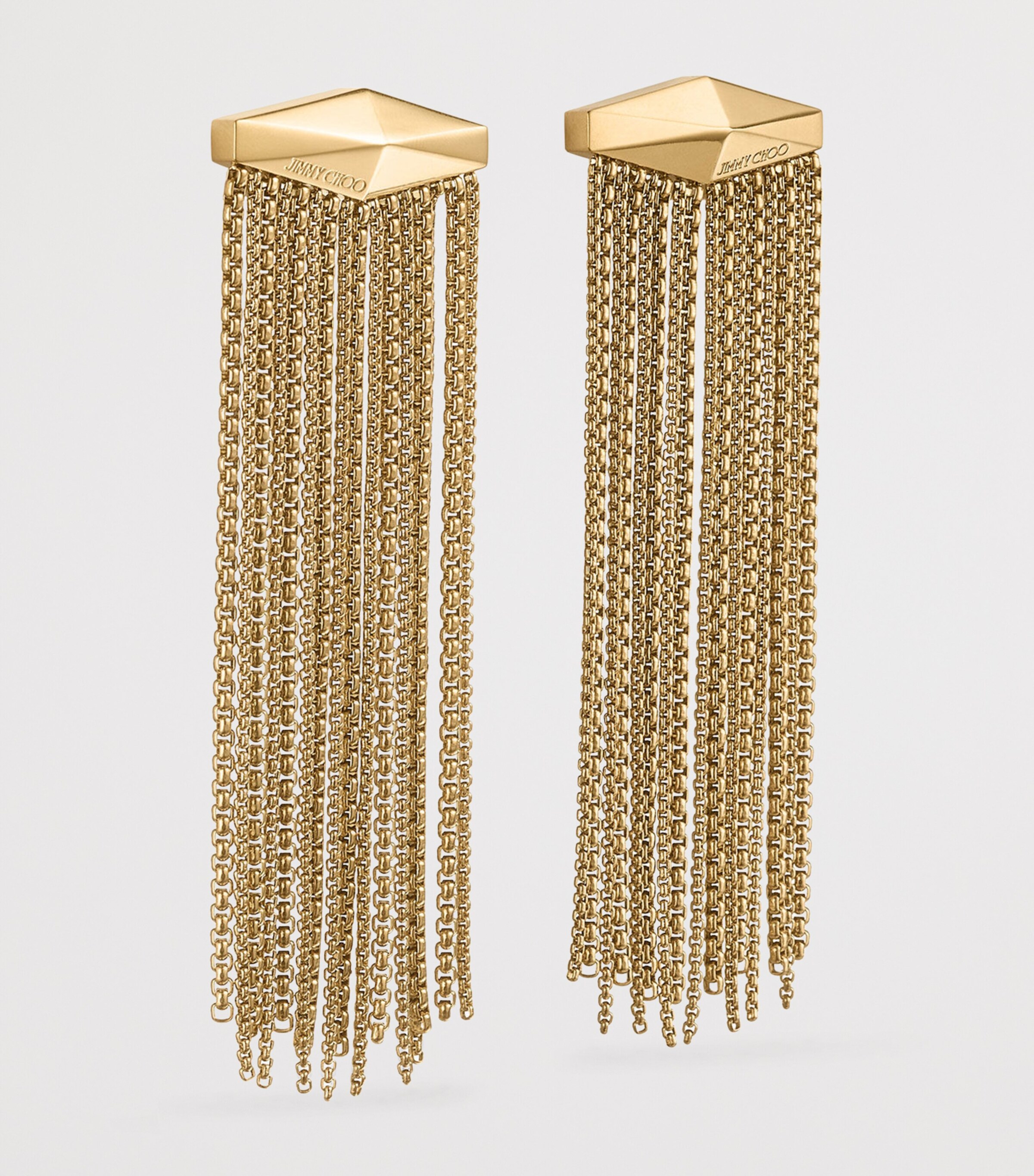 Jimmy Choo Crystal-Embellished Zandra Earrings Vintage Gold Image 2