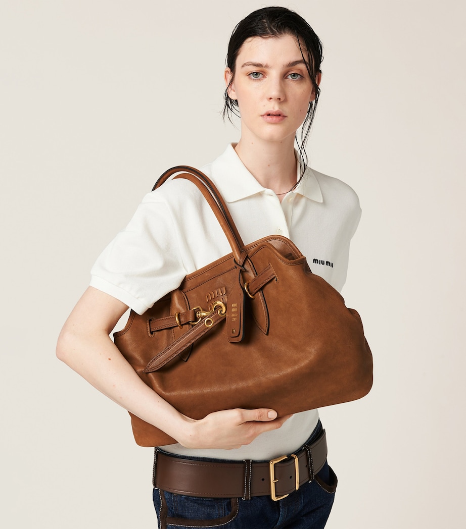Miu Miu Nappa Leather Aventure Top-Handle Bag Image 3