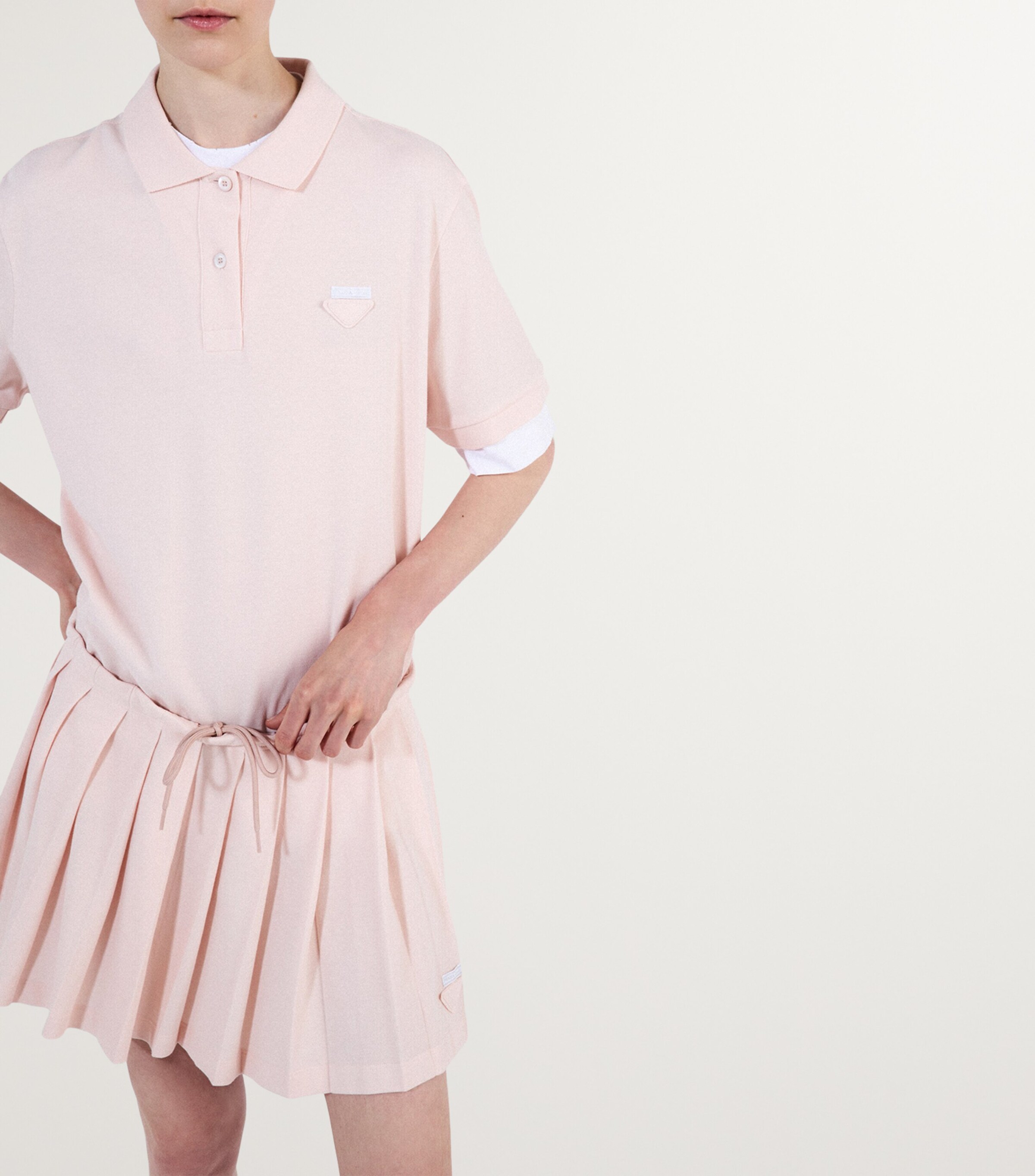 Cotton Pleated Mini Skirt F0924 Image 3