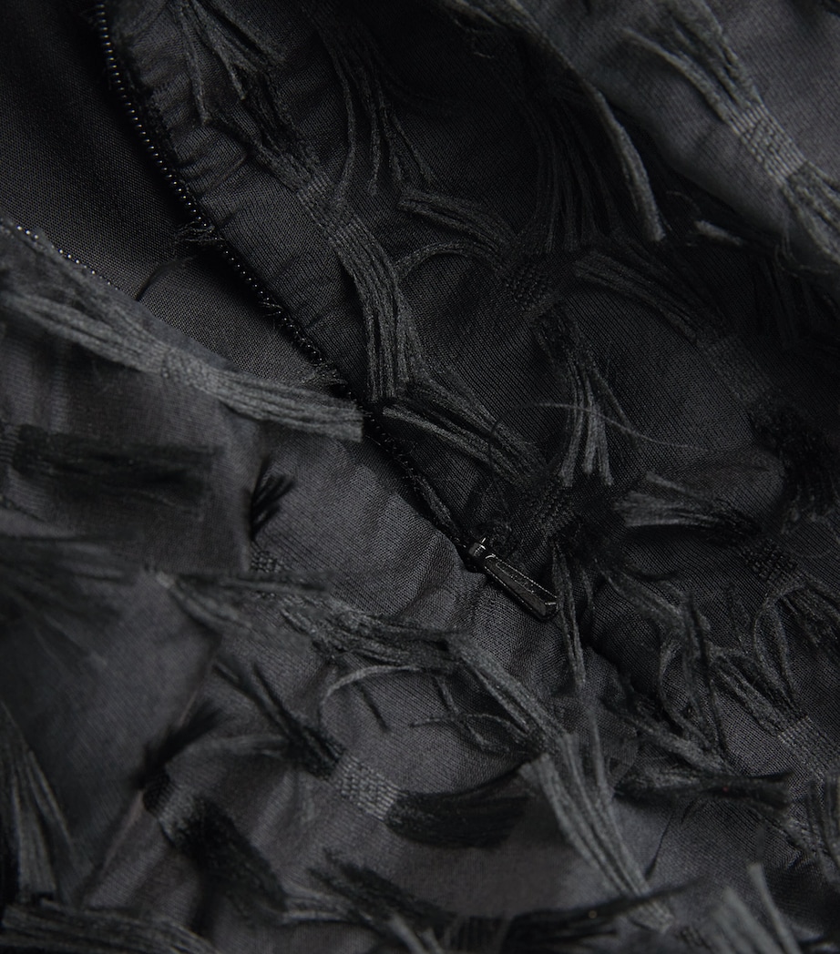 Organza Gentle Collide Midi Skirt BLACK ORGANZA FRINGE Image 5