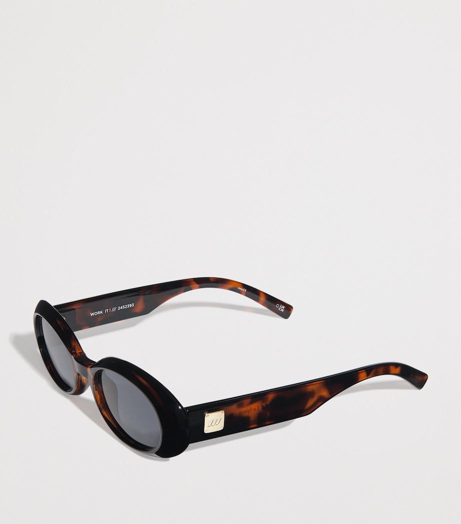 Work It! Oval Sunglasses DARK TORT Image 2