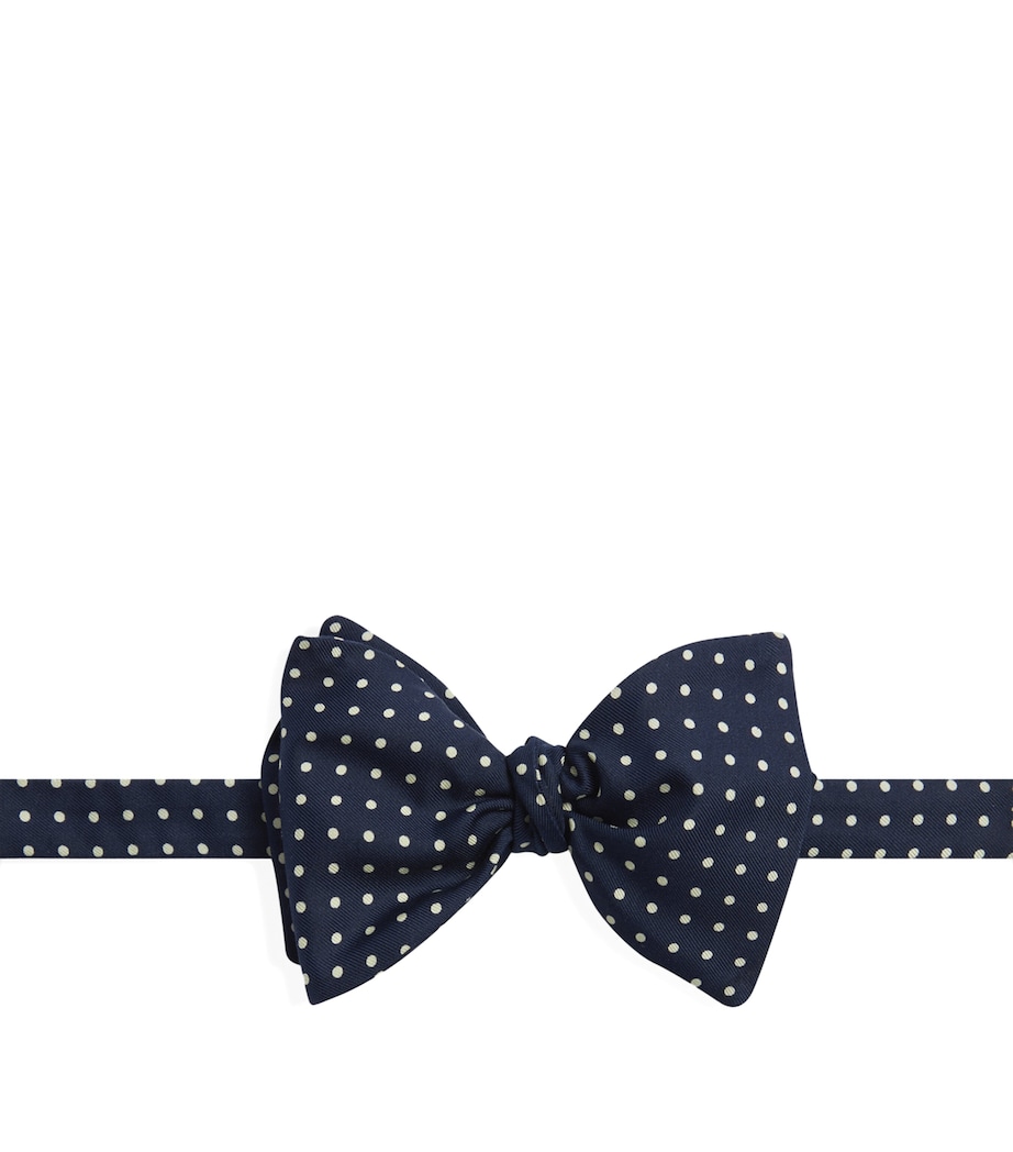 Mulberry Silk Polka Dot Butterfly Bow Tie 415MIDNIGHT Image 1