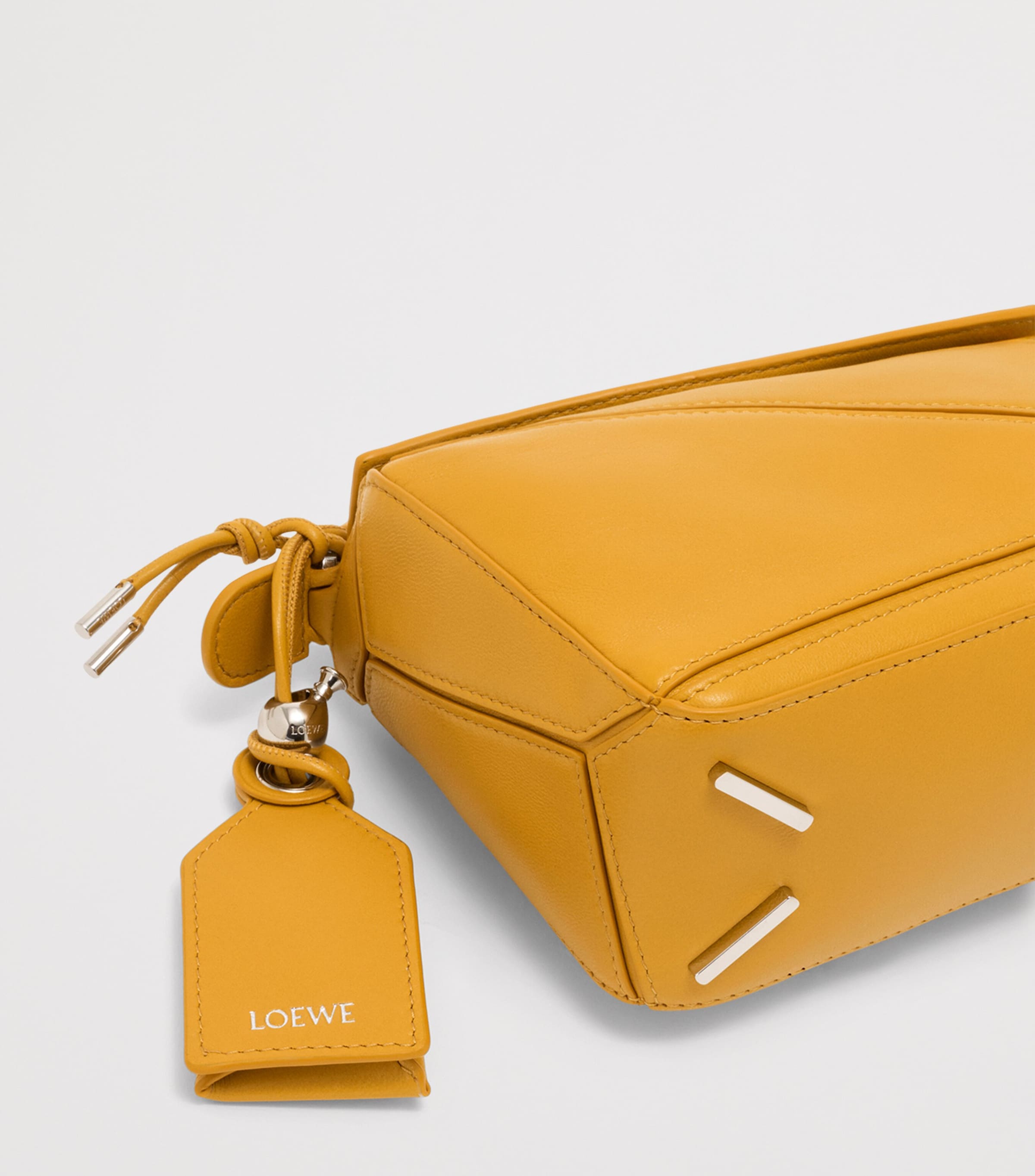 LOEWE Yellow x Paula's Ibiza Mini Lambskin Puzzle Top-Handle Bag