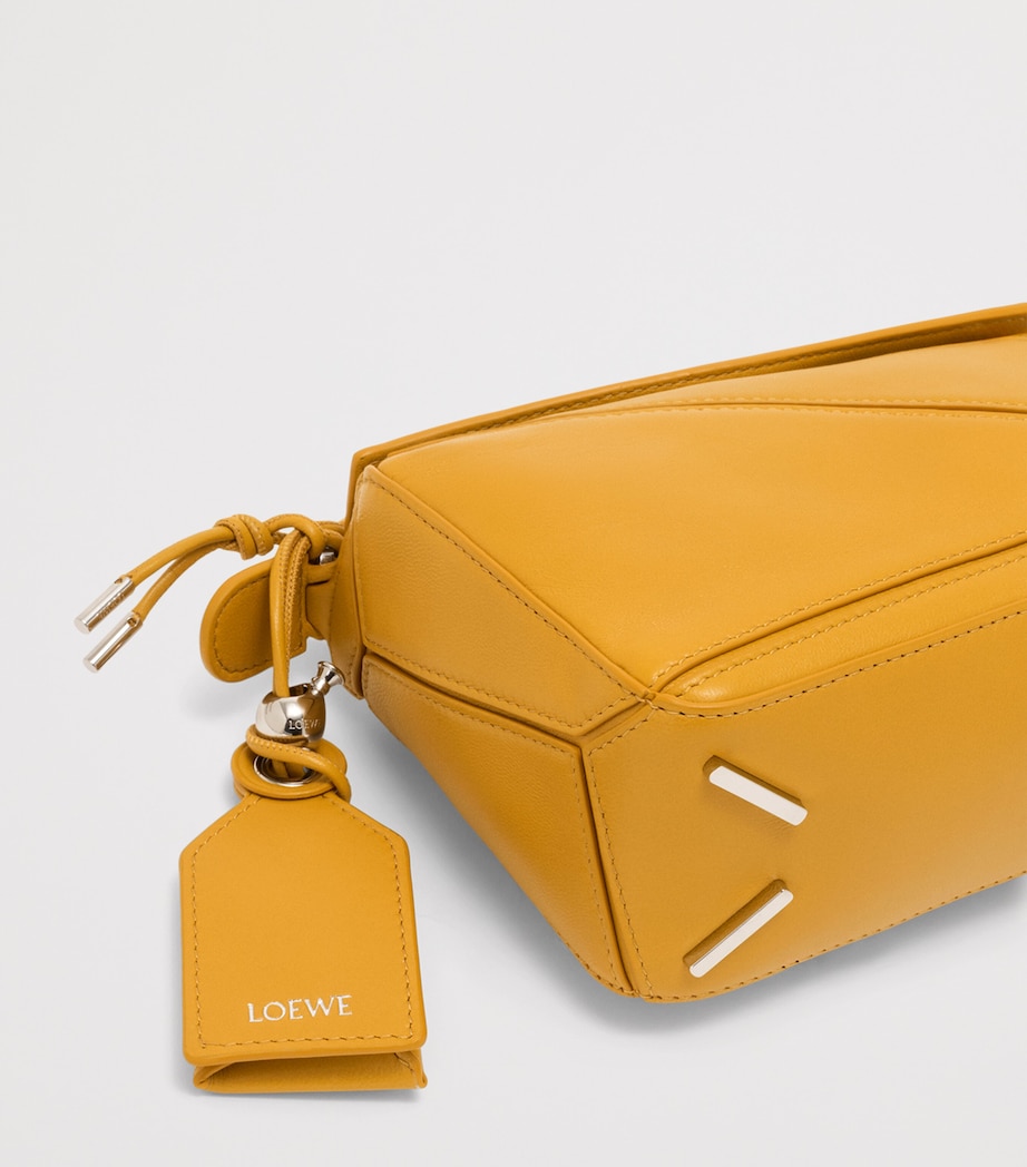 LOEWE x Paula's Ibiza Mini Lambskin Puzzle Top-Handle Bag Mustard Image 8