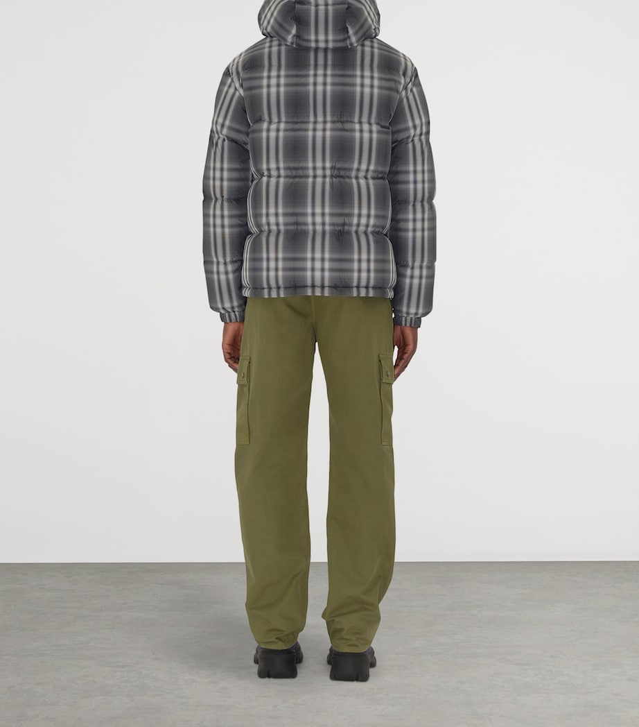 Down Ombré Check Puffer Jacket BLACK IP CHECK Image 4