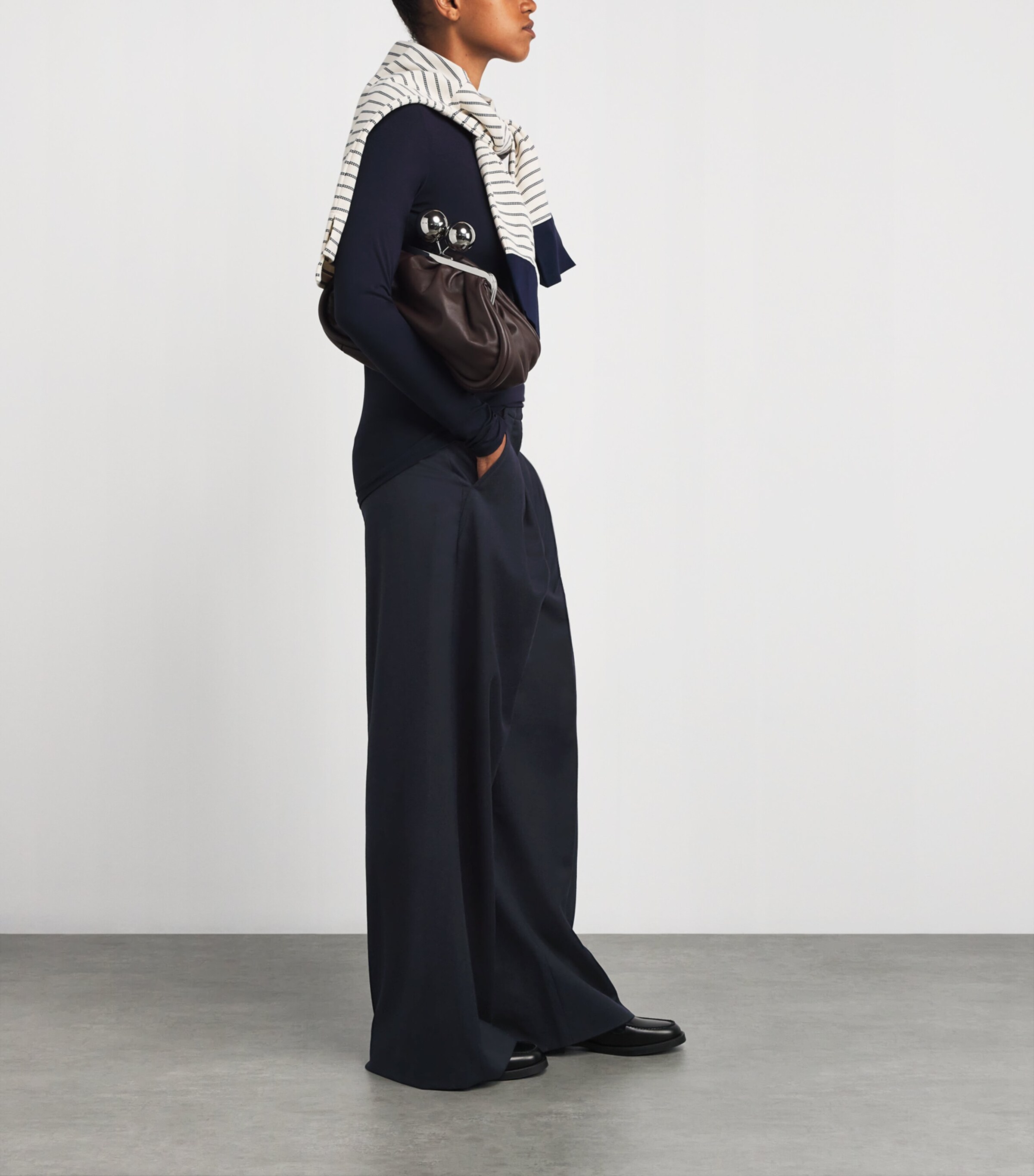 Stretch Wool Trousers NAVY Image 2