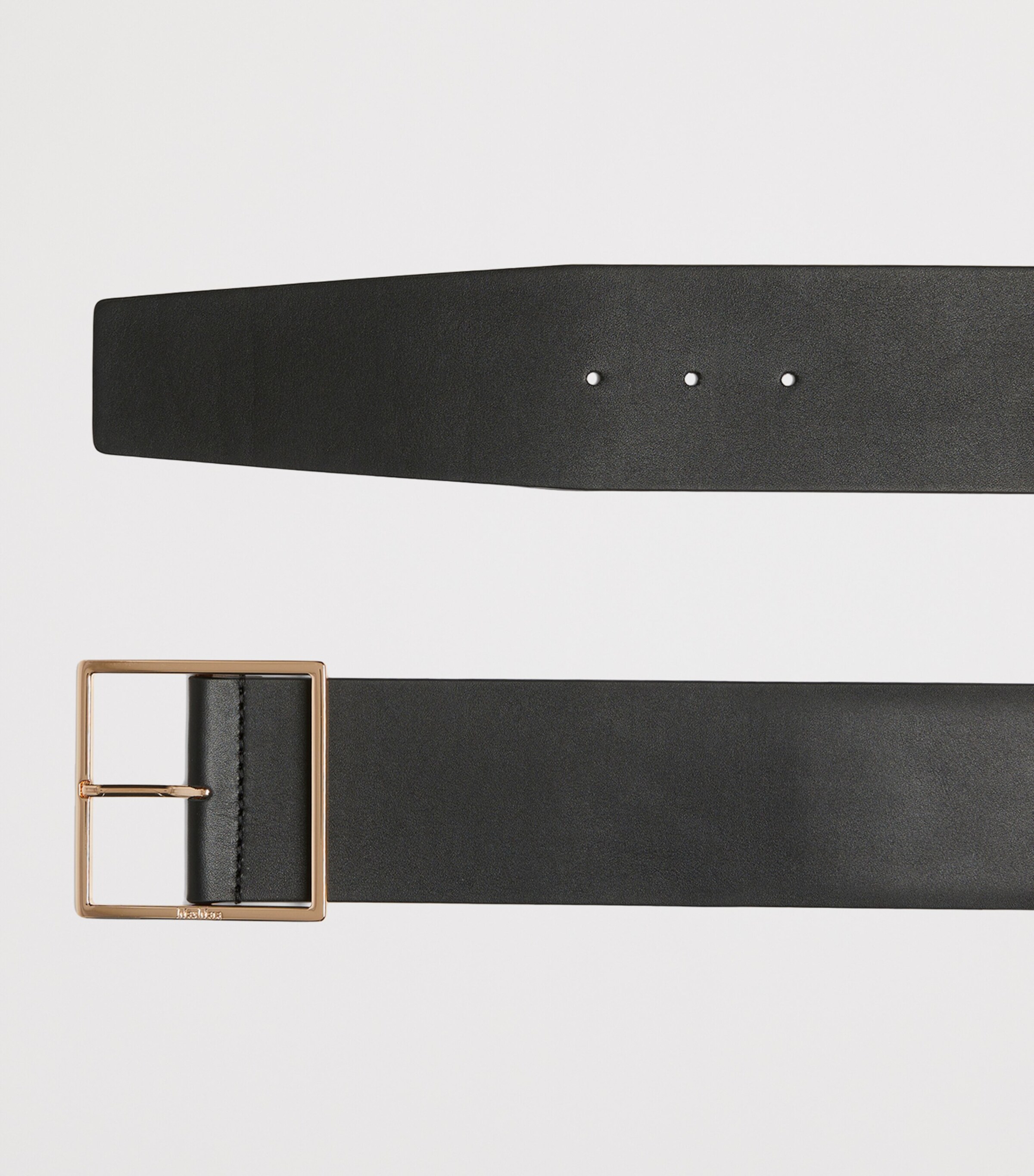 Max Mara Leather Wide Belt Black Image 2