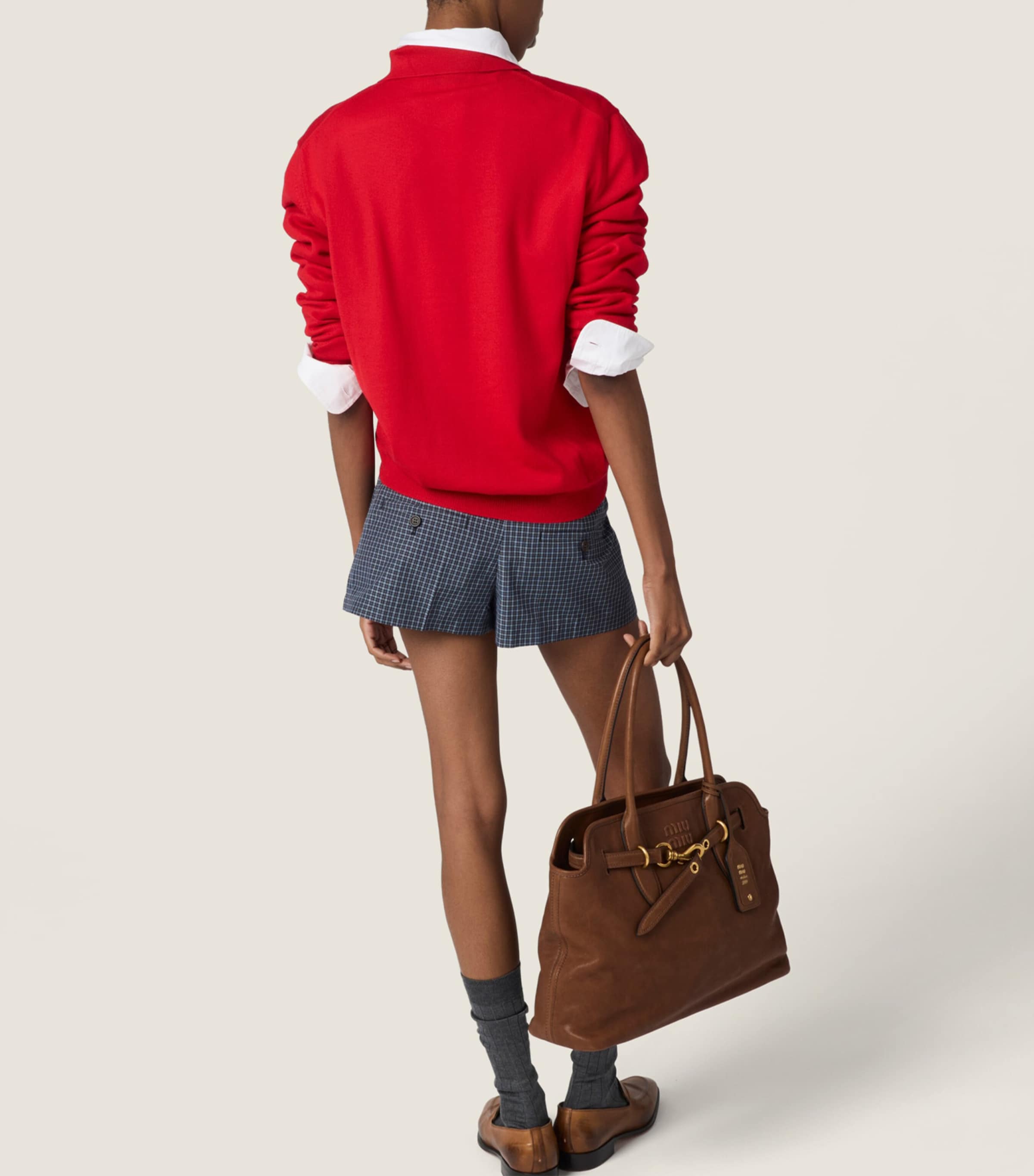 Miu Miu Womens Wool Polo Sweater Image 3