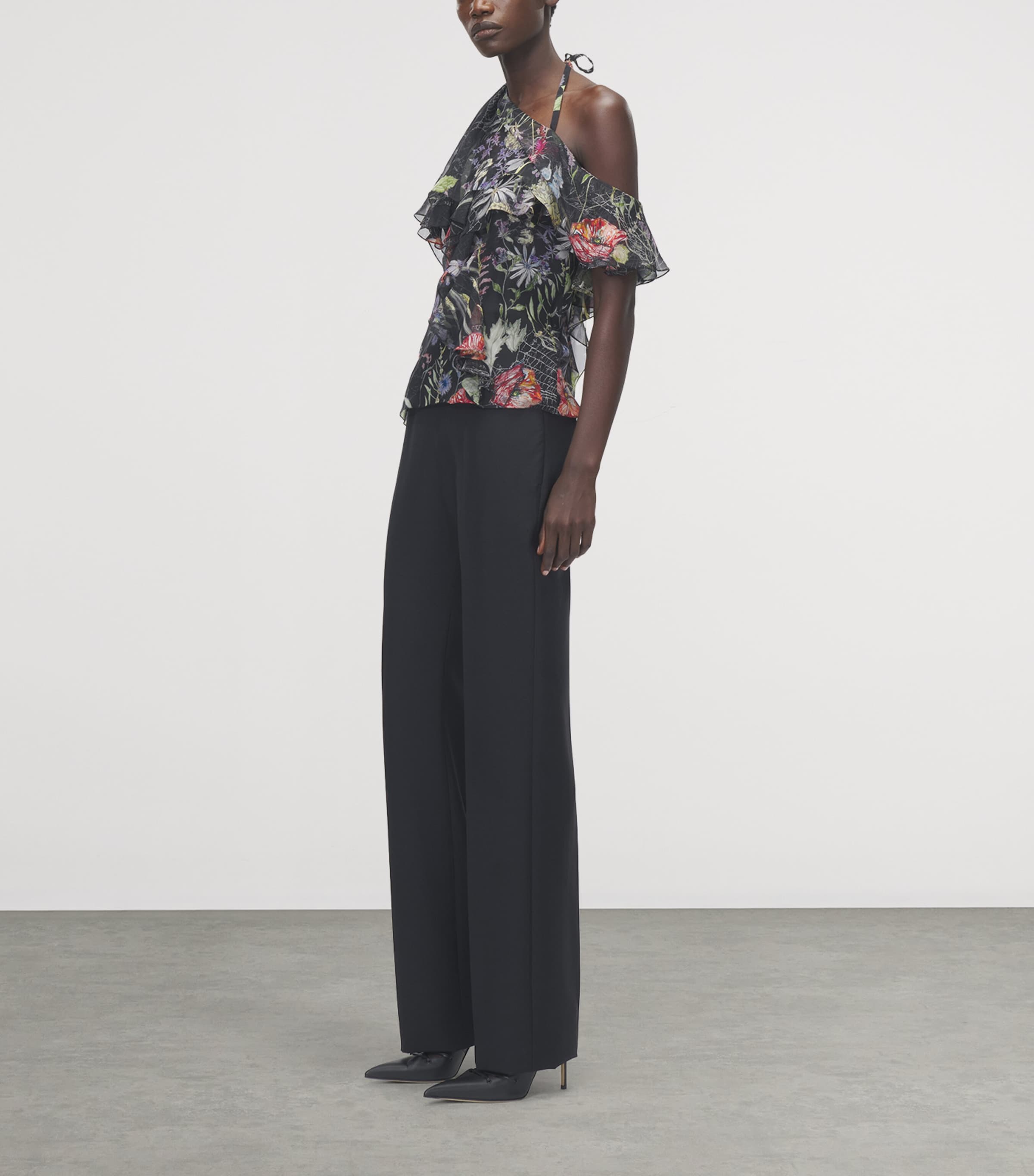 Silk Floral One-Shoulder Top 1000 Image 5