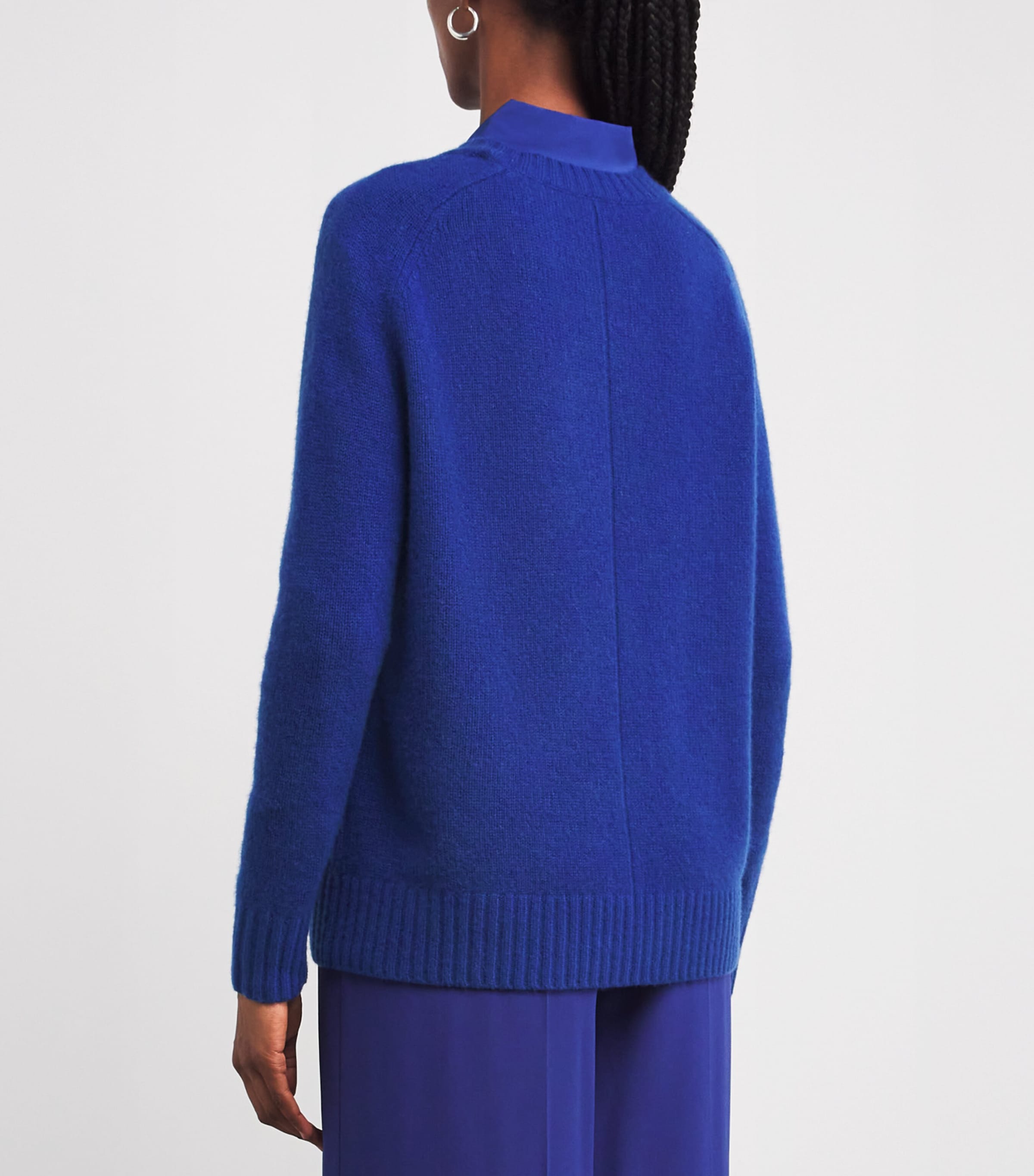 Open Cashmere Sweater COBALT Image 4