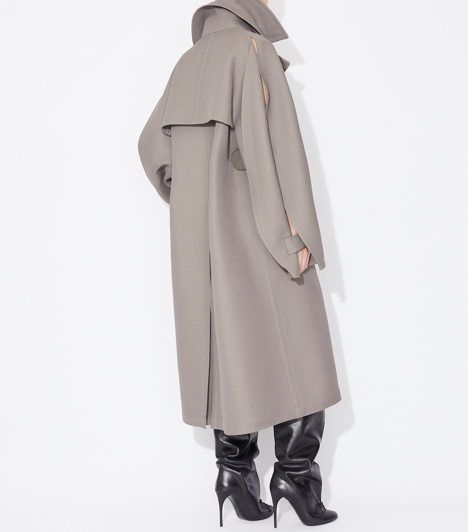Wool-Blend Trench Coat TAUPE Image 3