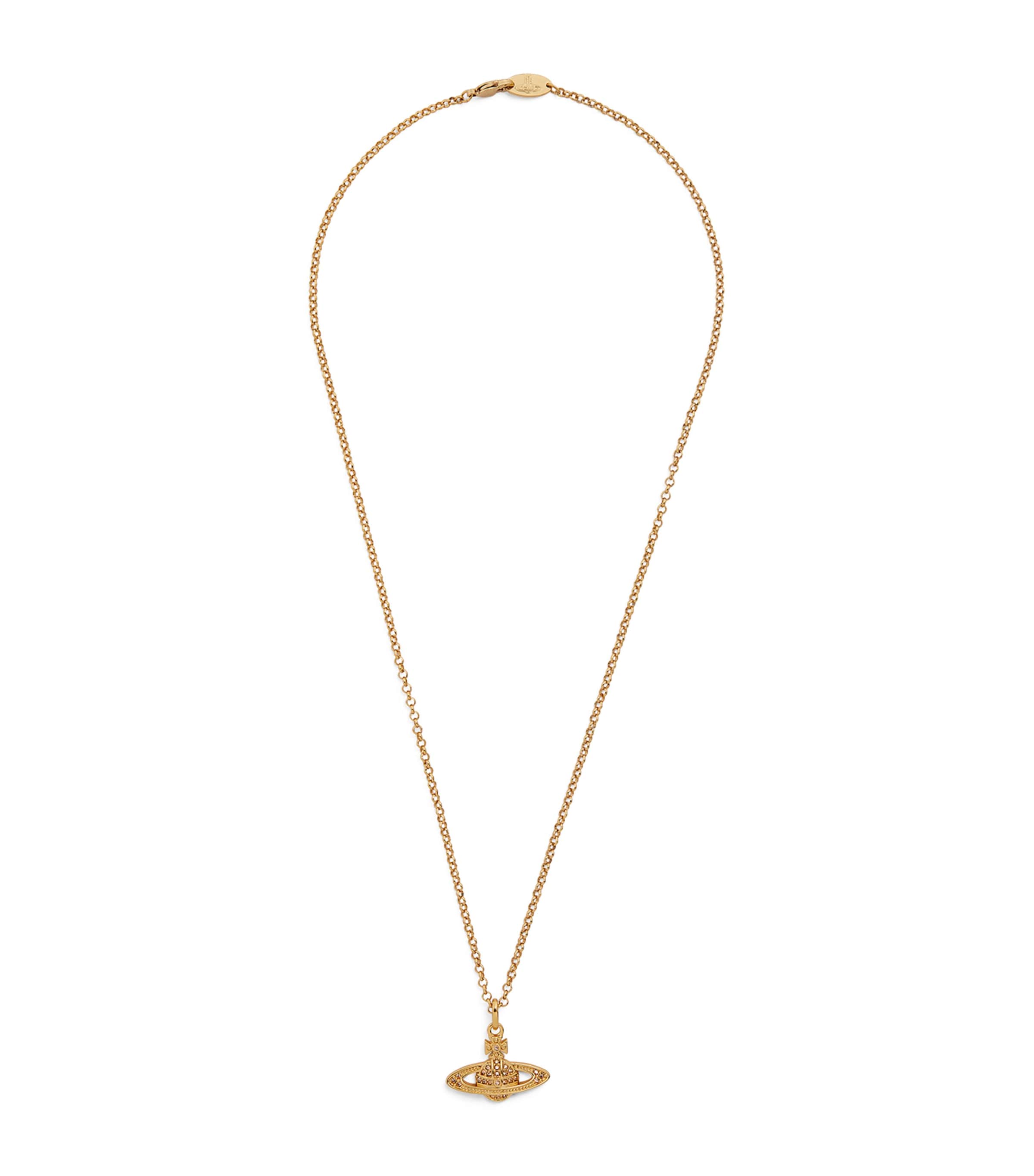 Vivienne Westwood Crystal Bas Relief Necklace Gold Light Image 1