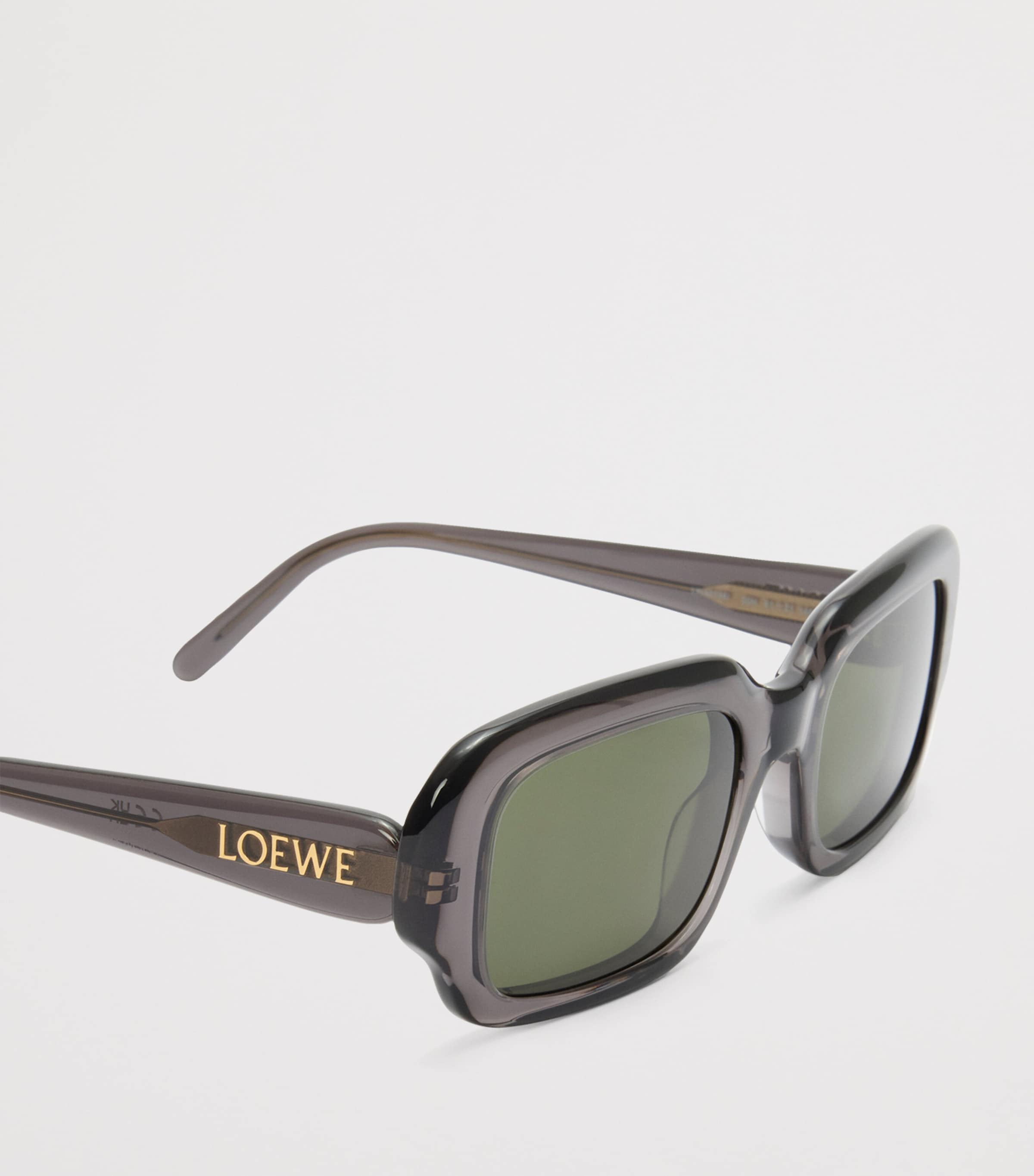 Acetate Rectangular Slim Sunglasses GREY Image 3