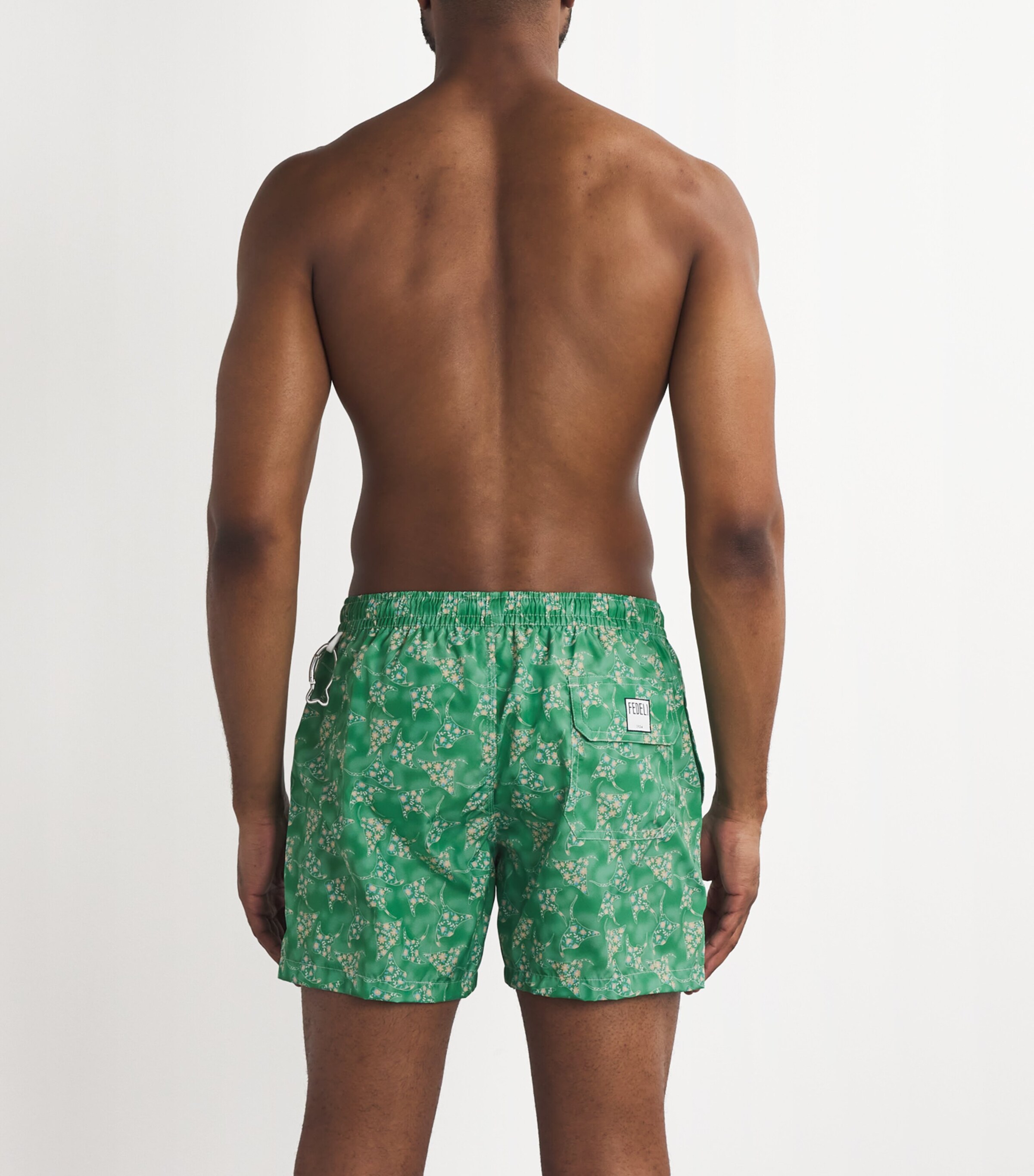 Fedeli Mens Printed Madeira Swim Shorts Green Image 4