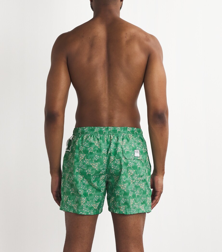 Fedeli Mens Printed Madeira Swim Shorts Green Image 4