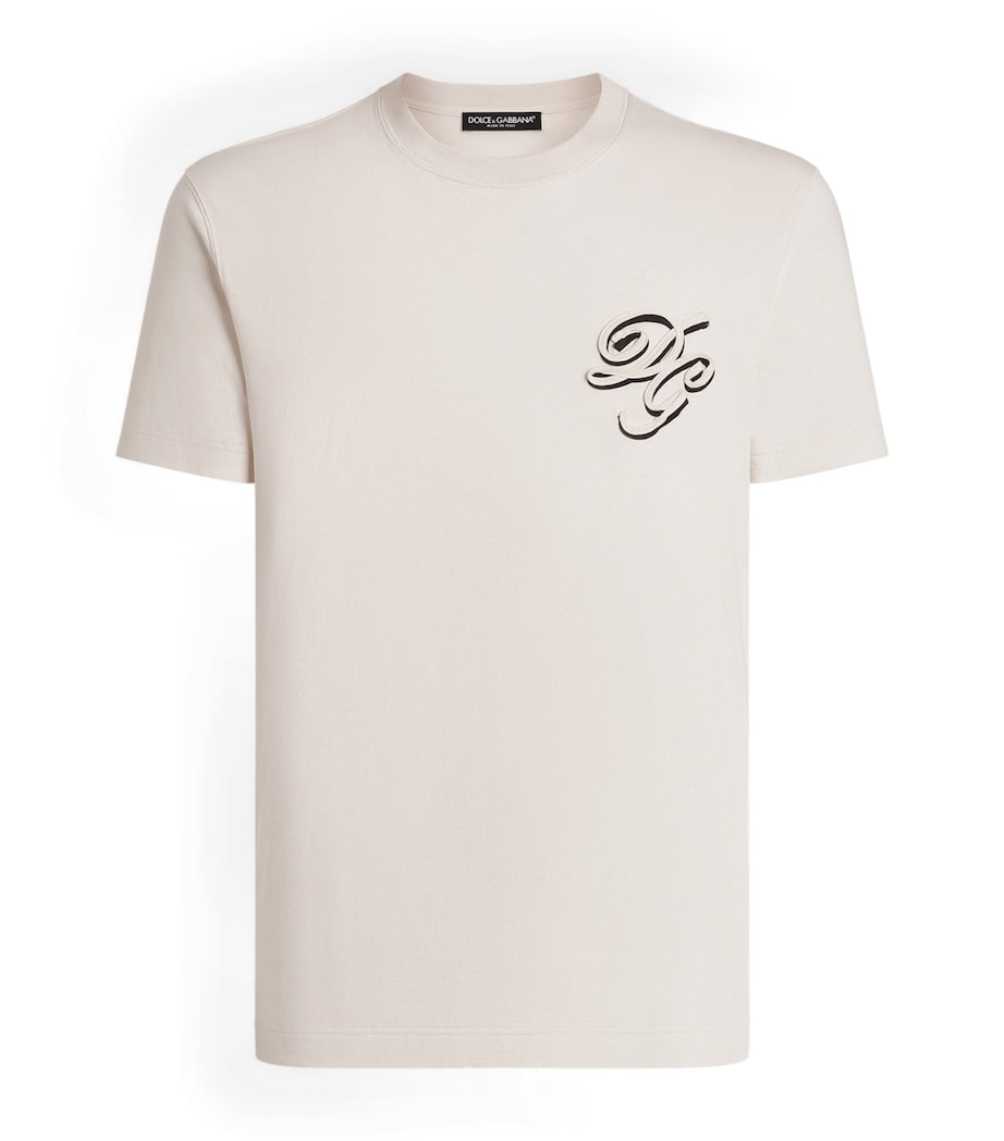 Cotton Logo T-Shirt A4567-CREAM Image 1