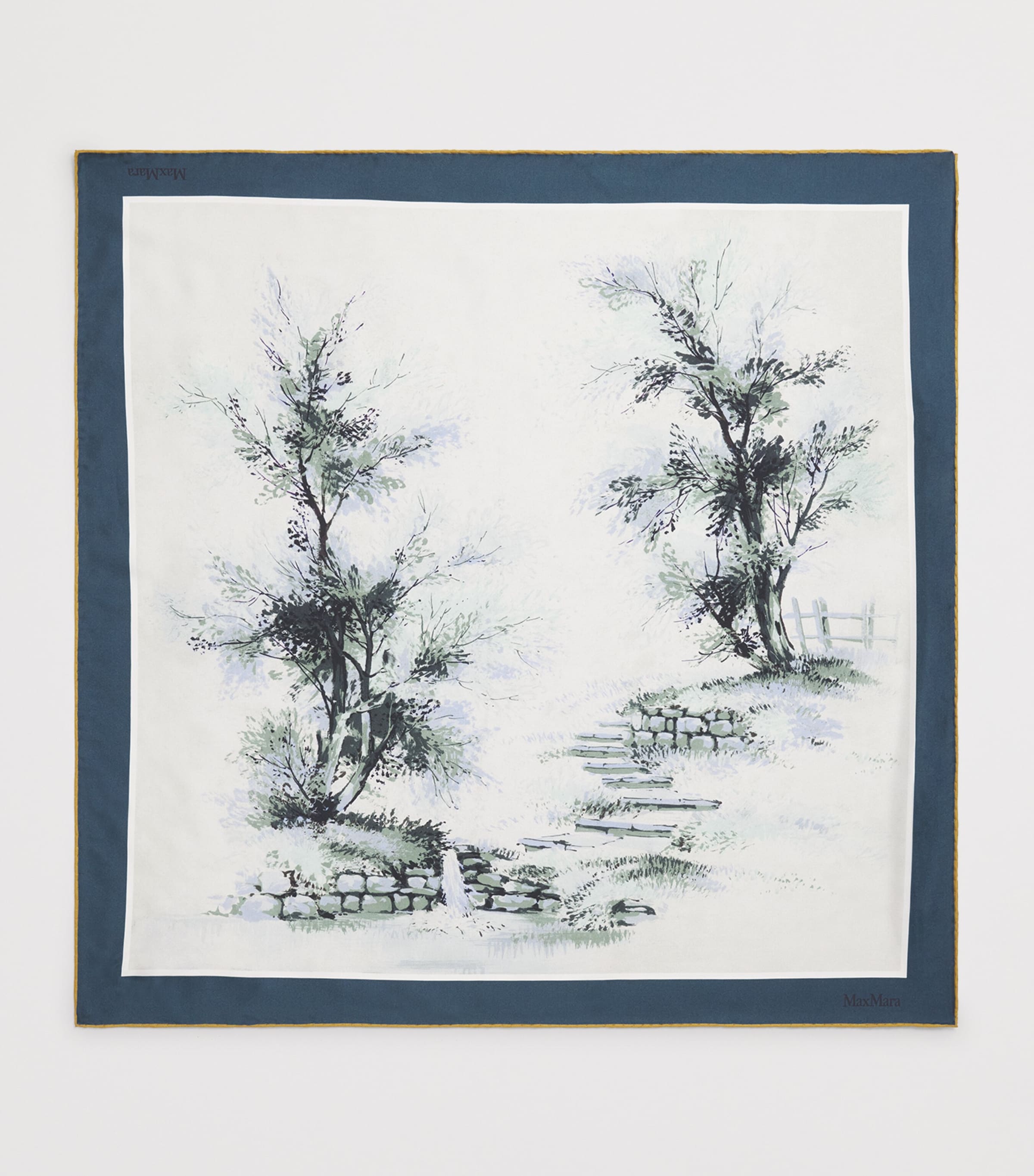 Silk Scarf LIGHT BLUE Image 4