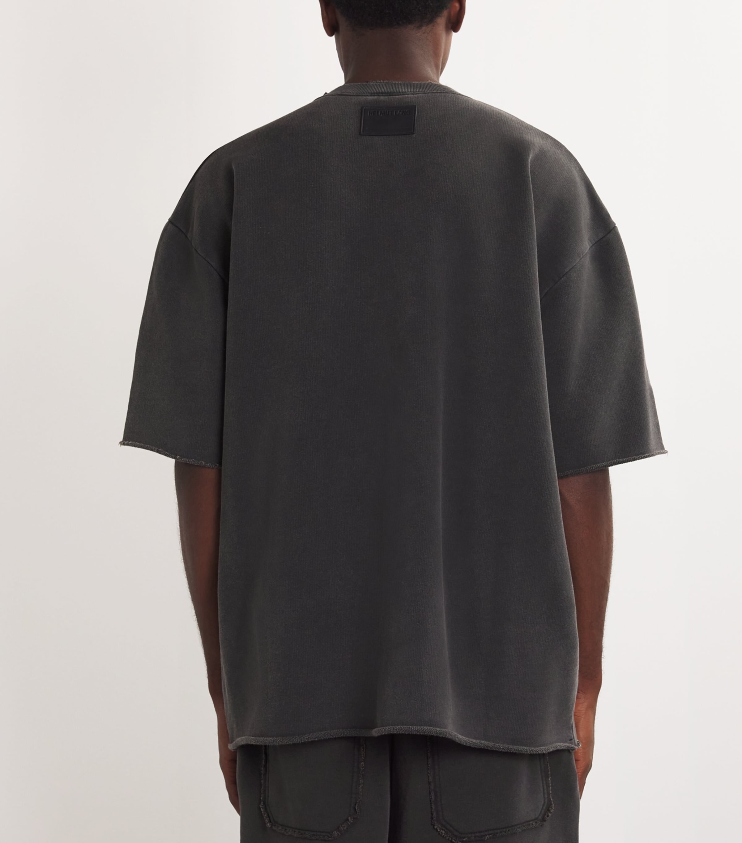 Helmut Lang Mens Garment-Dyed Upstate T-Shirt Black Image 4