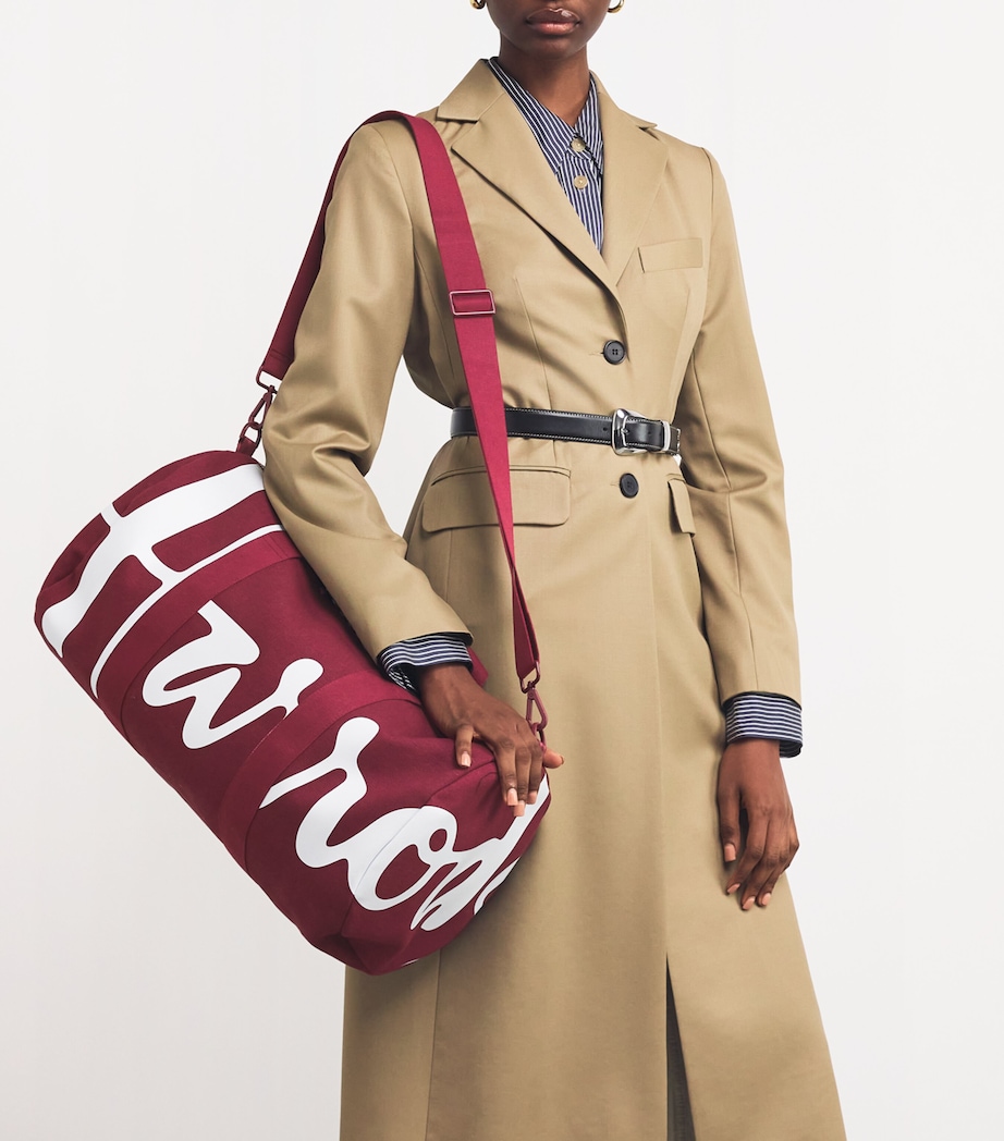 Cotton Logo Barrel Bag BERRY Image 5