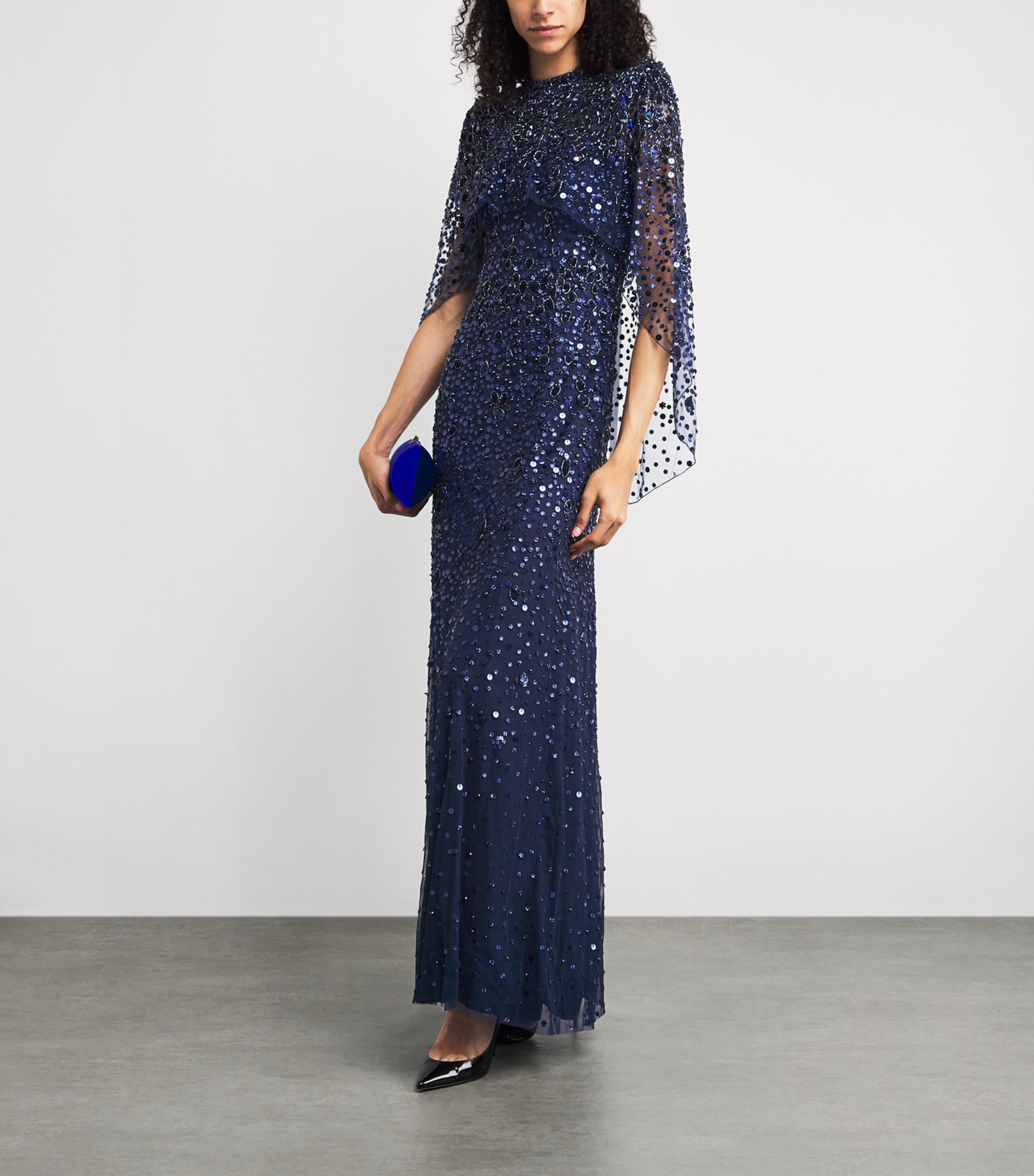 Jenny Packham Navy Bead-Embellished Gracie Gown | Harrods US Jenny Packham Navy Bead-Embellished Gracie Gown | Harrods US