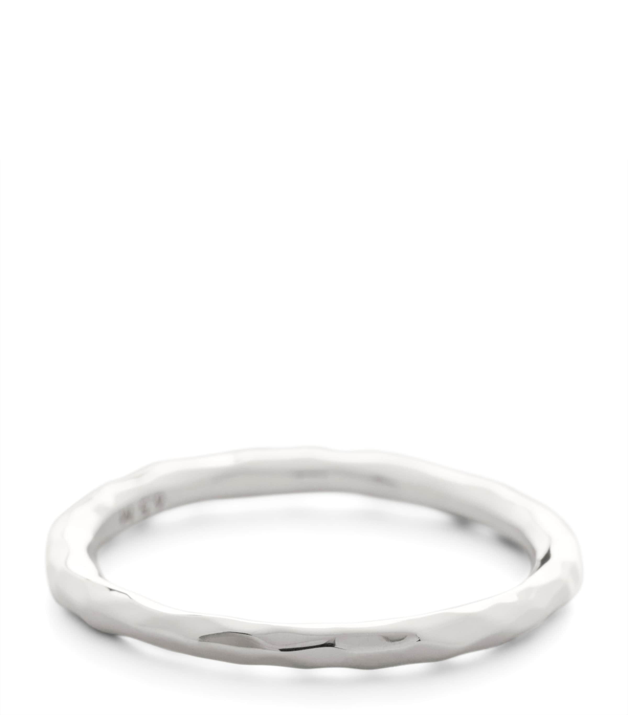 Monica Vinader Hammered Sterling Silver Siren Ring In Silver