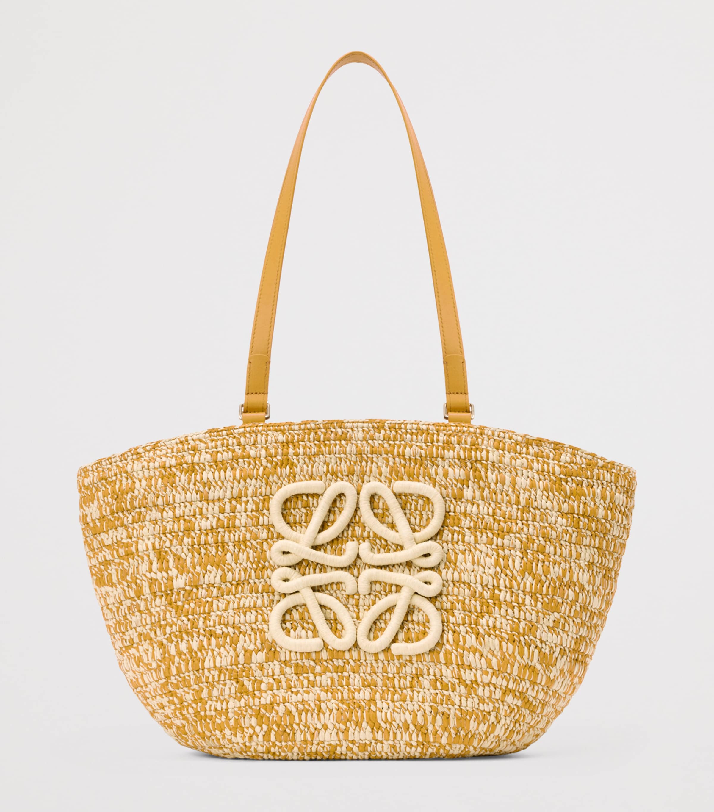 LOEWE x Paula’s Ibiza Medium Raffia Eclipse Basket Bag Mustard Image 3