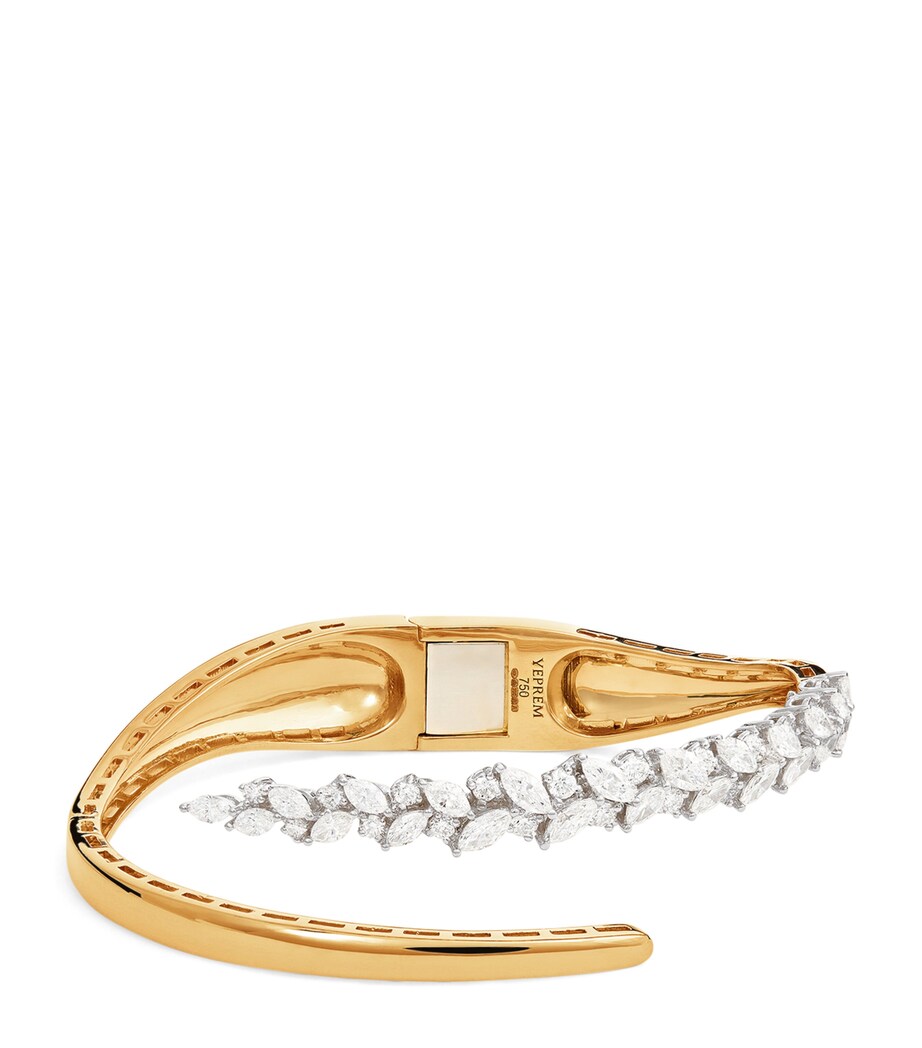 Mixed Gold and Diamond Bangle MIXED GOLD Image 1