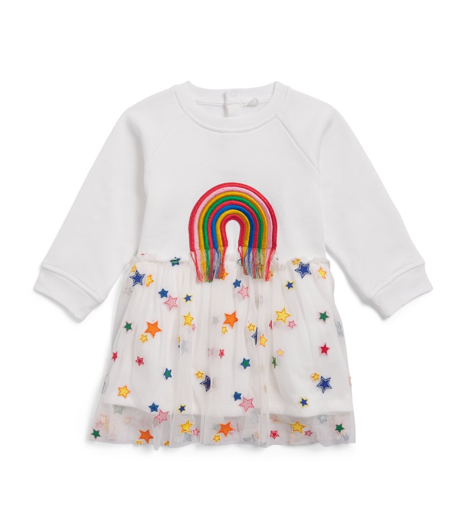Stella McCartney Kids Cotton-Tulle Rainbow Dress (3-36 Months) Ivory Image 1