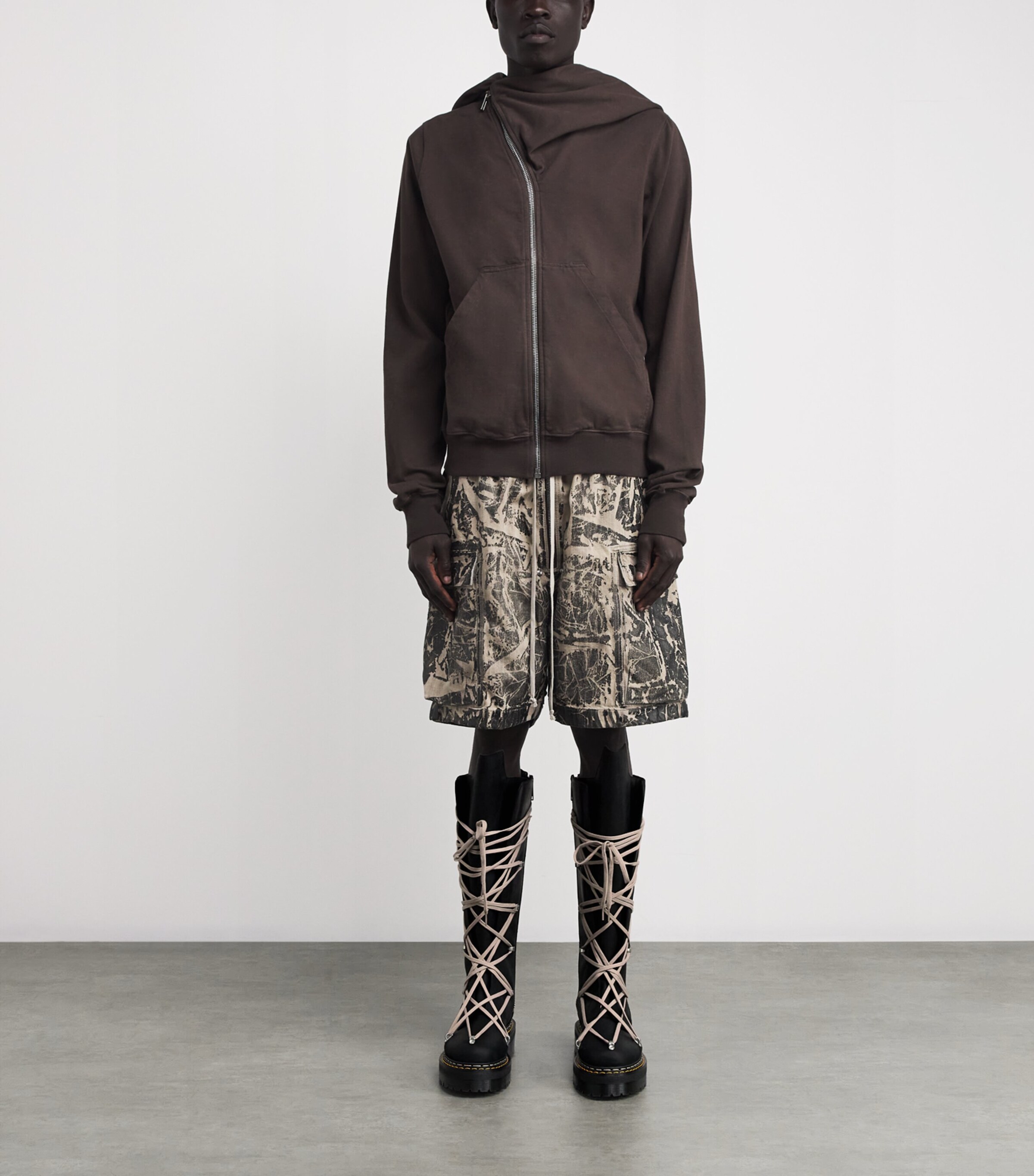 Rick Owens Rick Owens x Dr. Martens Leather Pentacle Boots Black Image 6