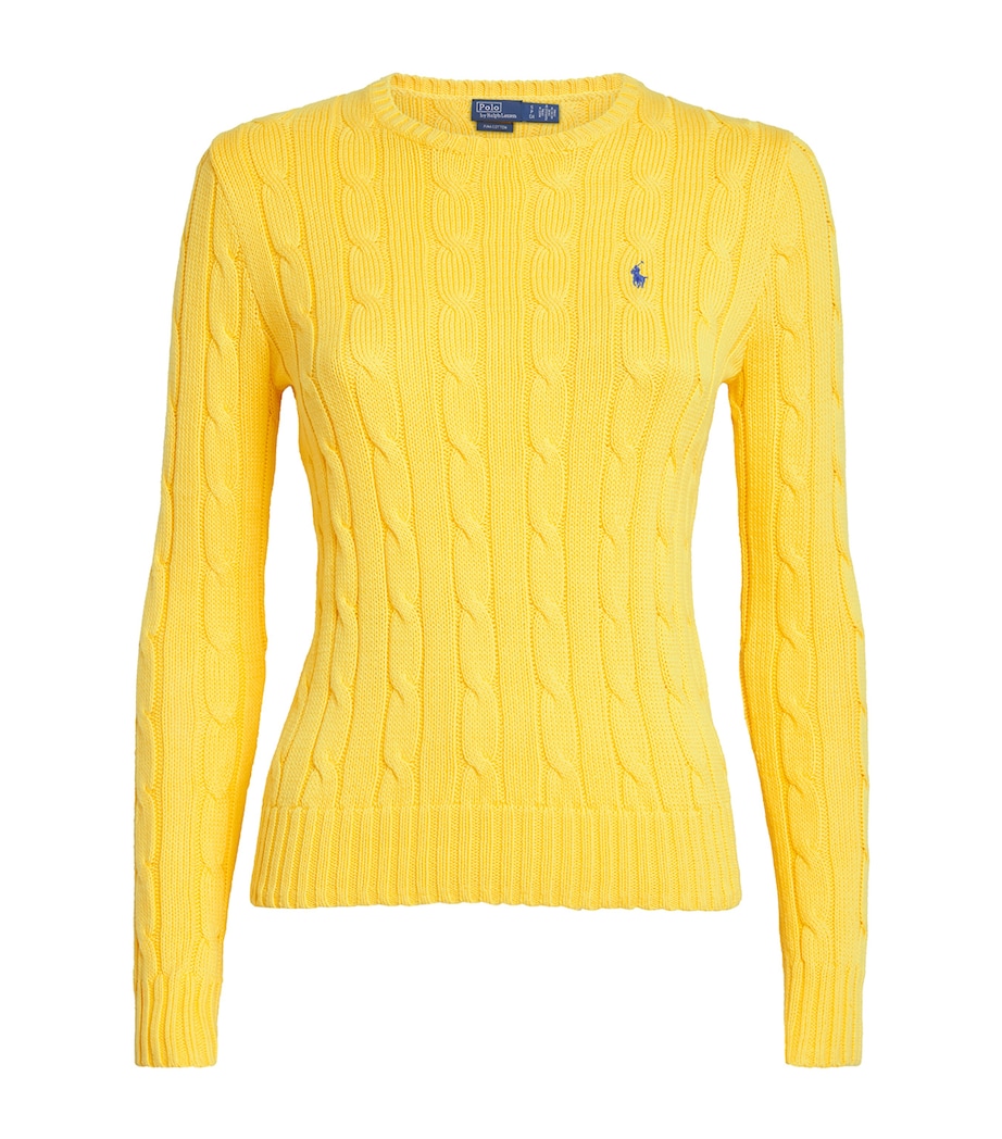Cotton Cable-Knit Sweater TRAINER YELLOW Image 1