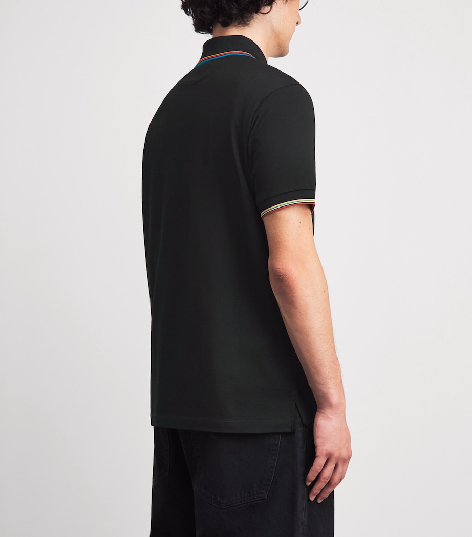 Paul Smith Mens Signature Stripe Zip-Up Polo Shirt Image 5