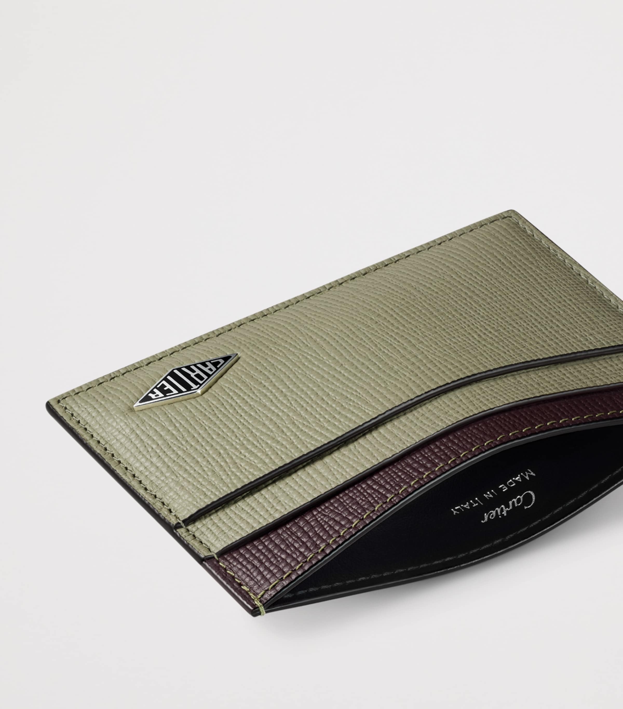 Cartier Leather Losange Card Holder Pistachio/ebony Image 2